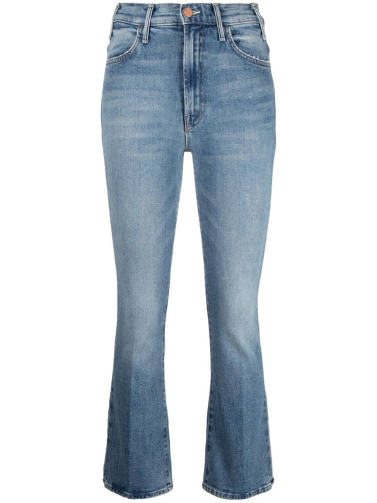 cropped high-rise jeans