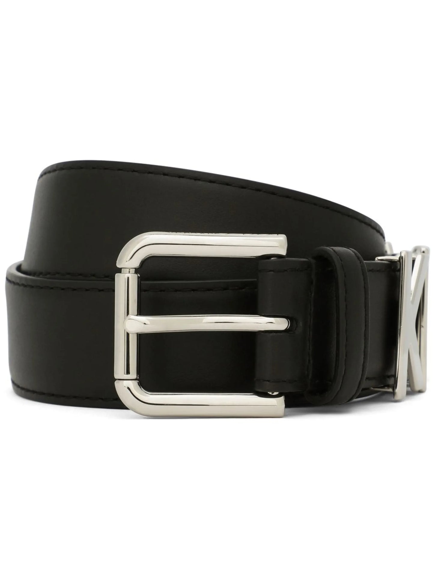KIM DOLCE&GABBANA logo-lettering leather belt