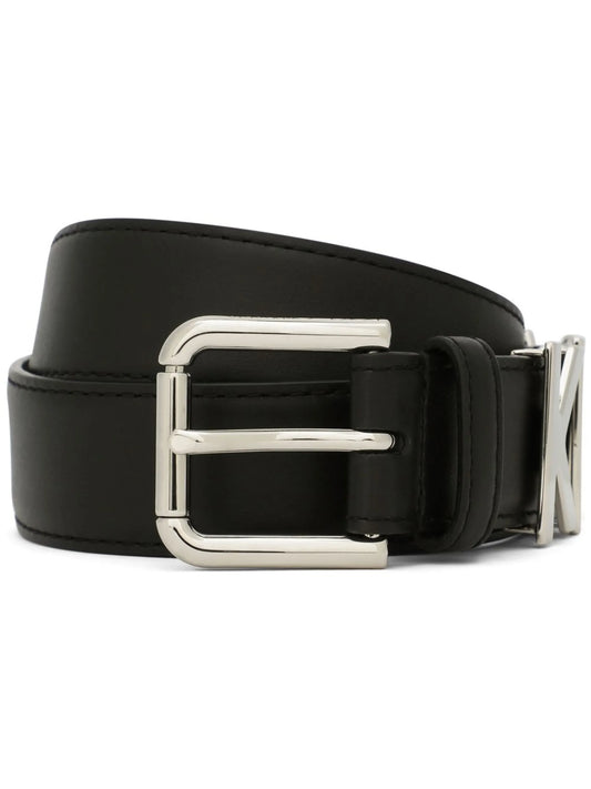 KIM DOLCE&GABBANA logo-lettering leather belt