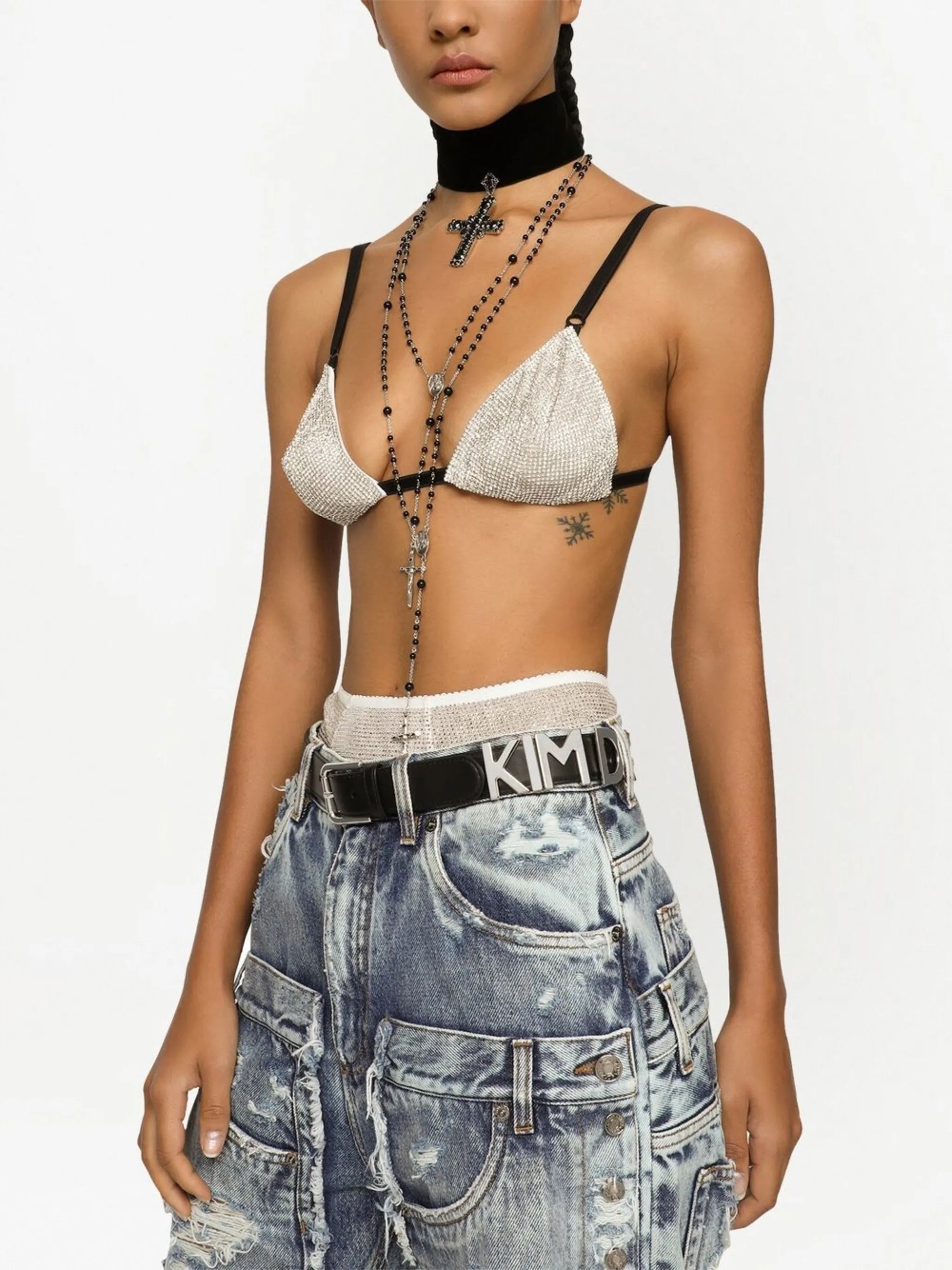 KIM DOLCE&GABBANA logo-lettering leather belt