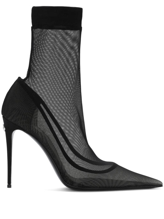 KIM DOLCE&GABBANA tulle ankle boots