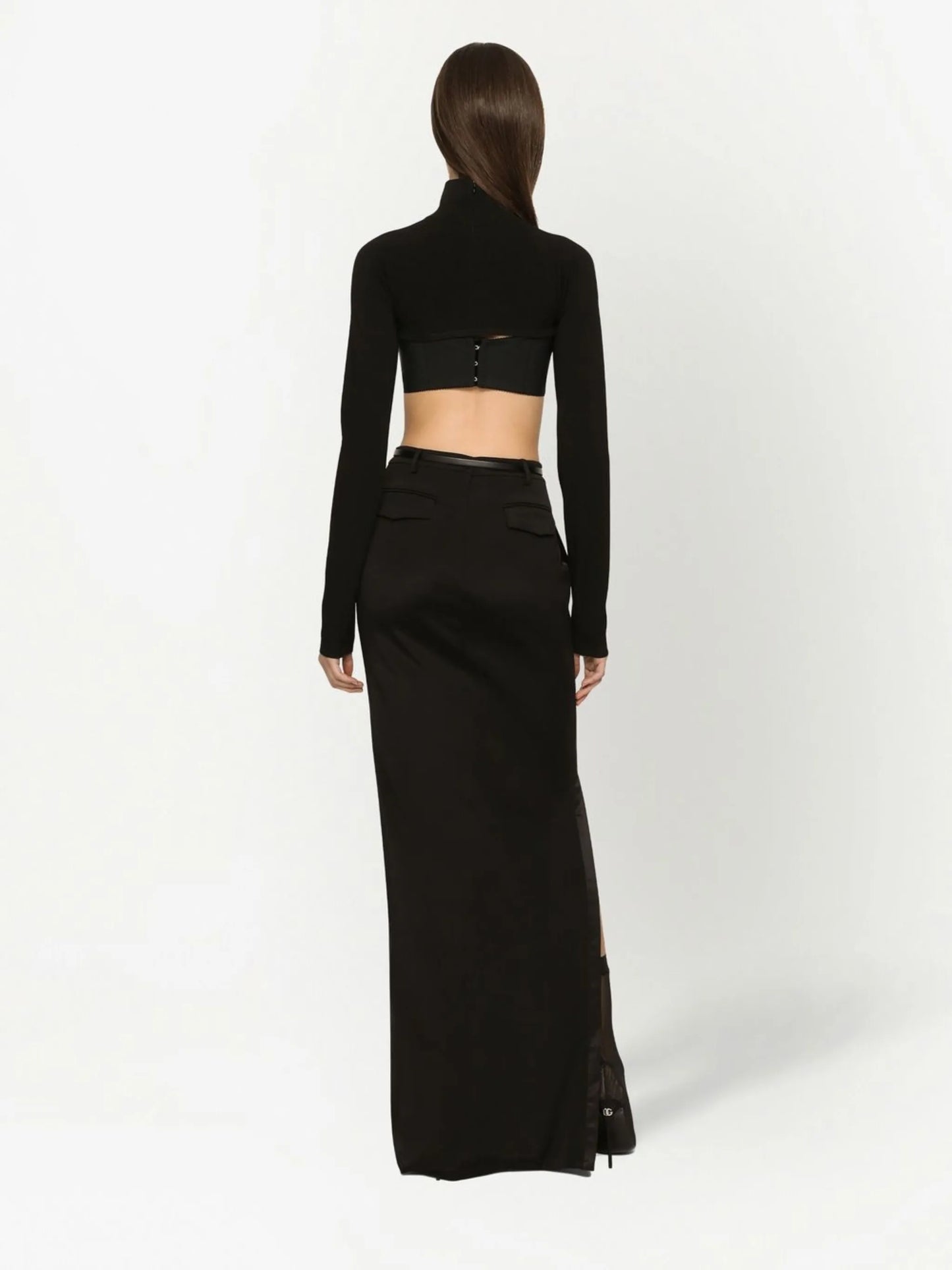KIM DOLCE&GABBANA side-zip maxi skirt