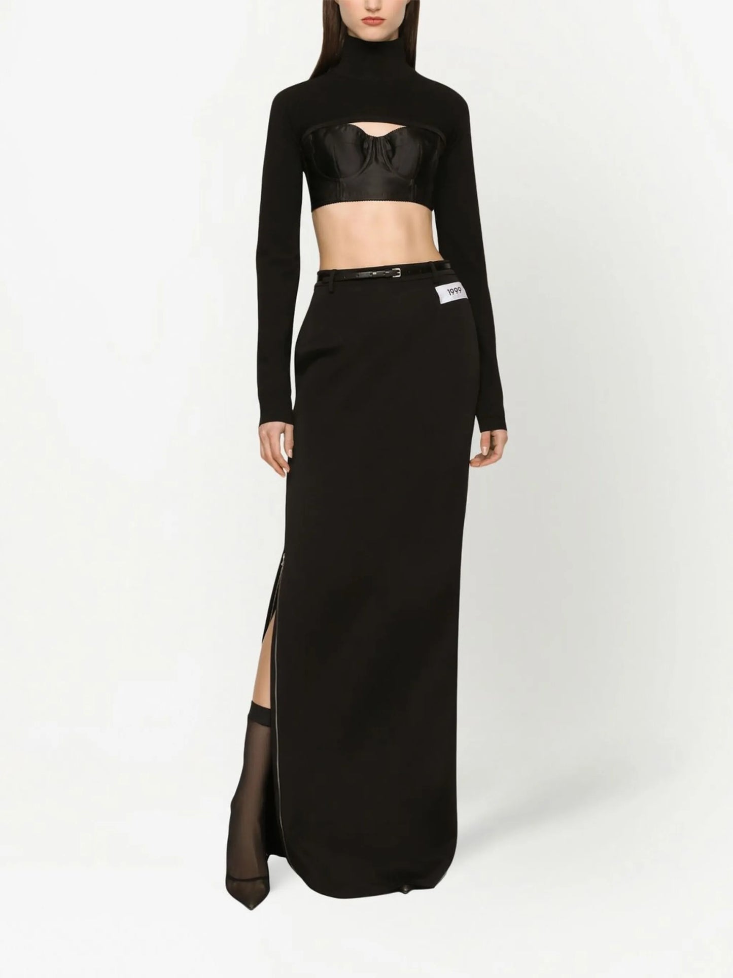 KIM DOLCE&GABBANA side-zip maxi skirt