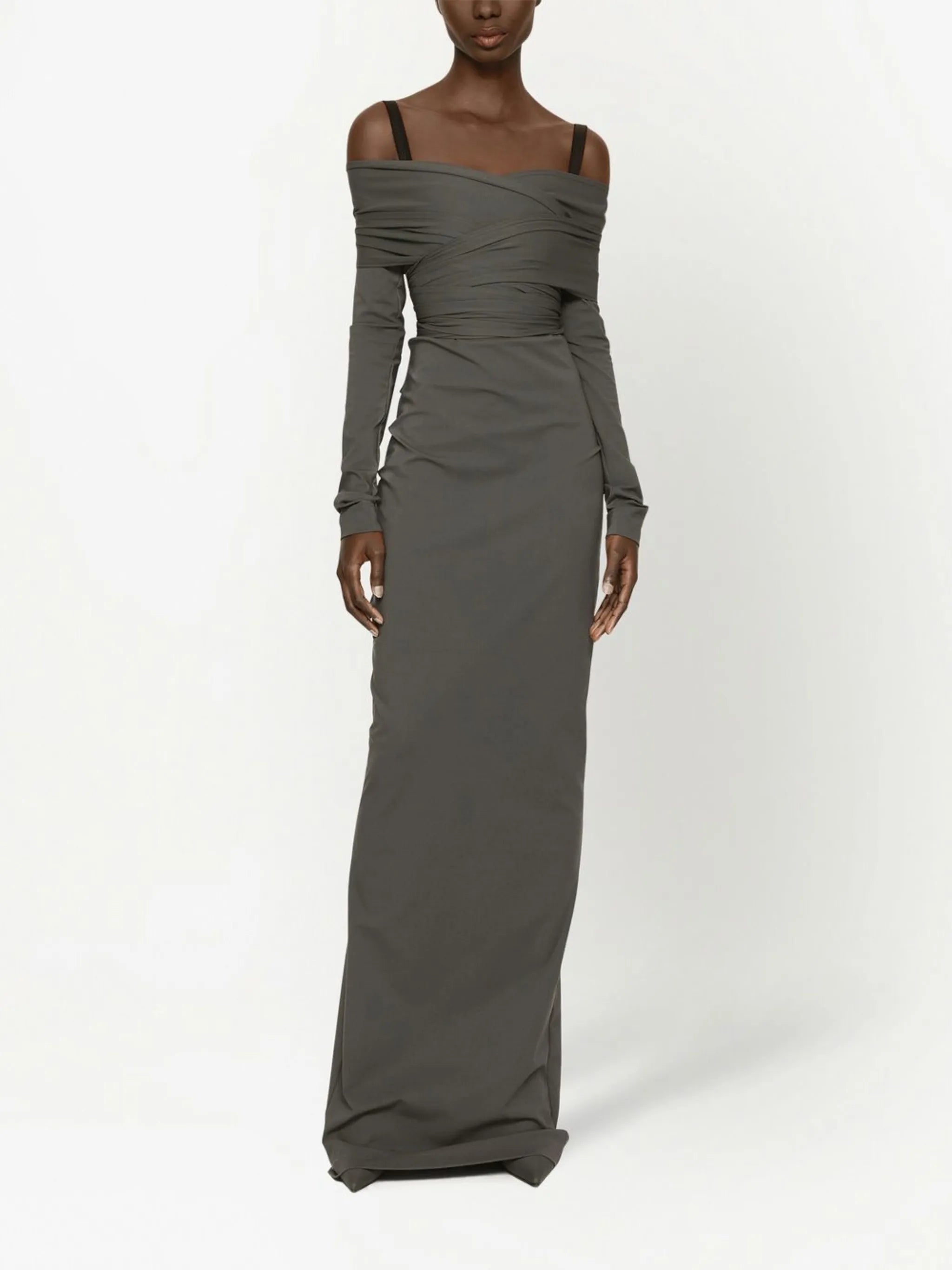 KIM DOLCE&GABBANA Milano-rib maxi dress
