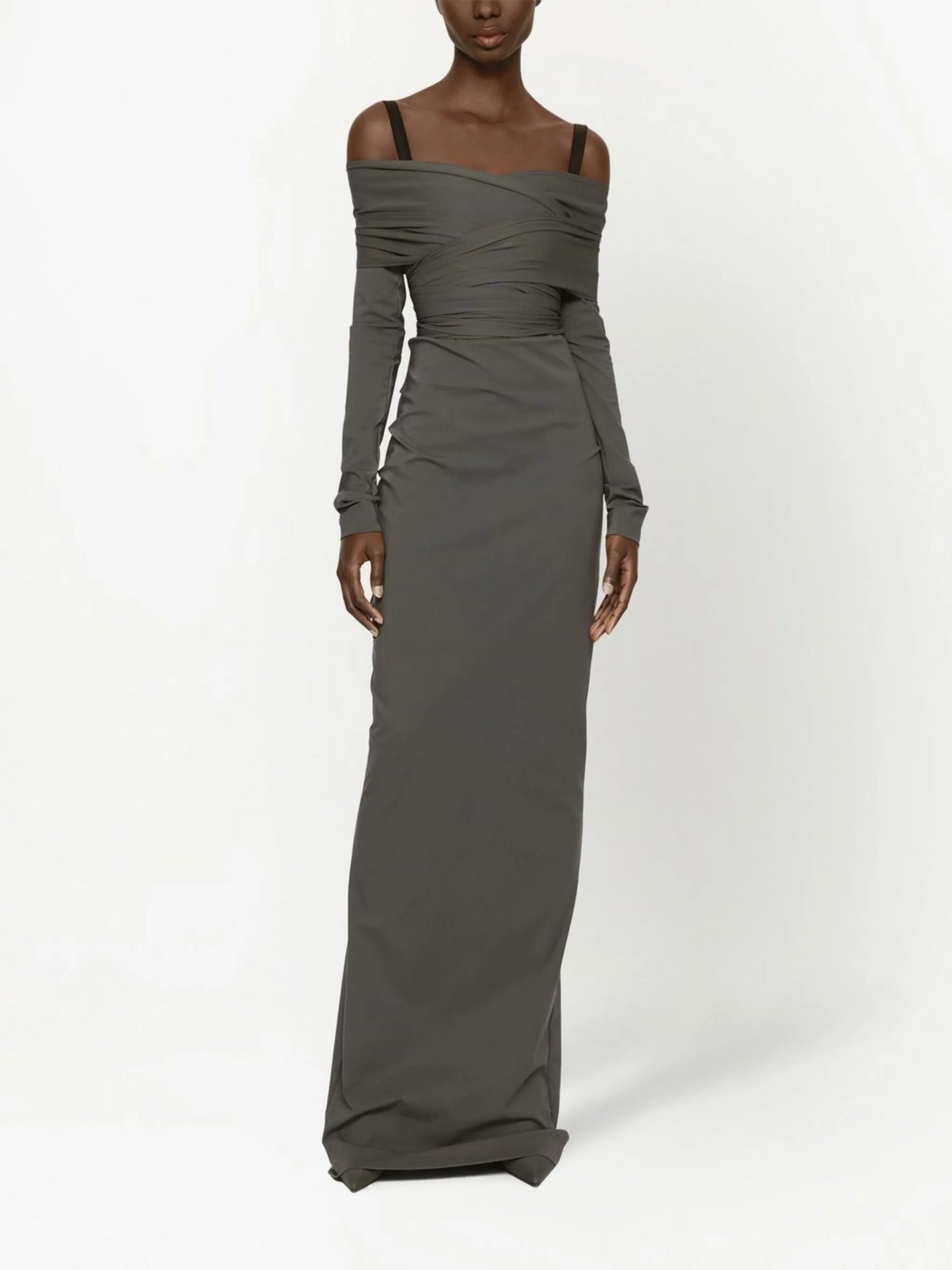 KIM DOLCE&GABBANA Milano-rib maxi dress