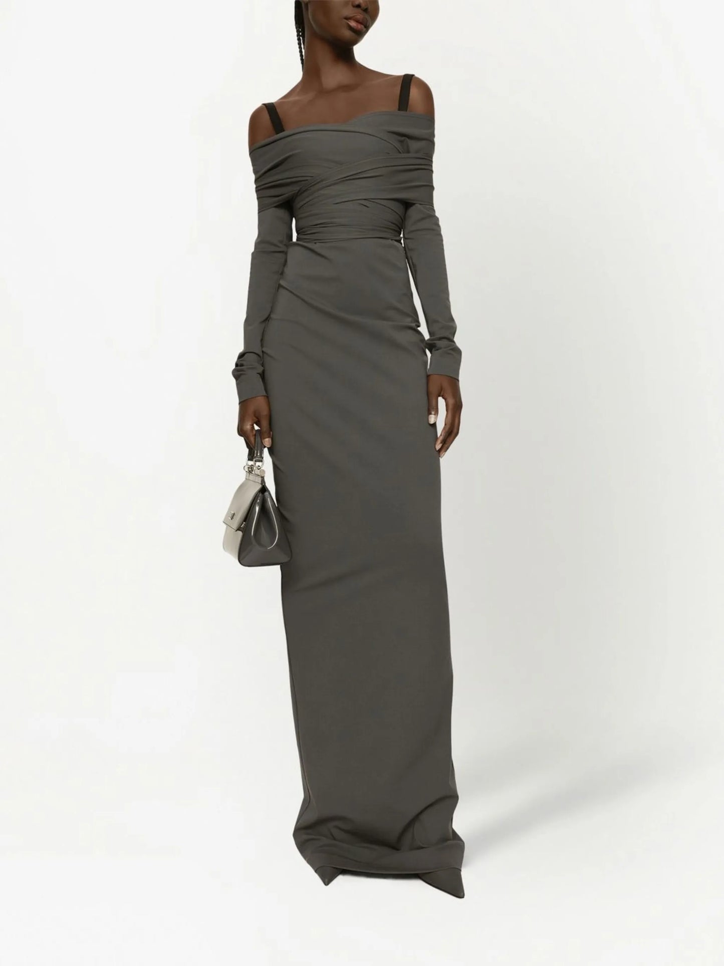 KIM DOLCE&GABBANA Milano-rib maxi dress