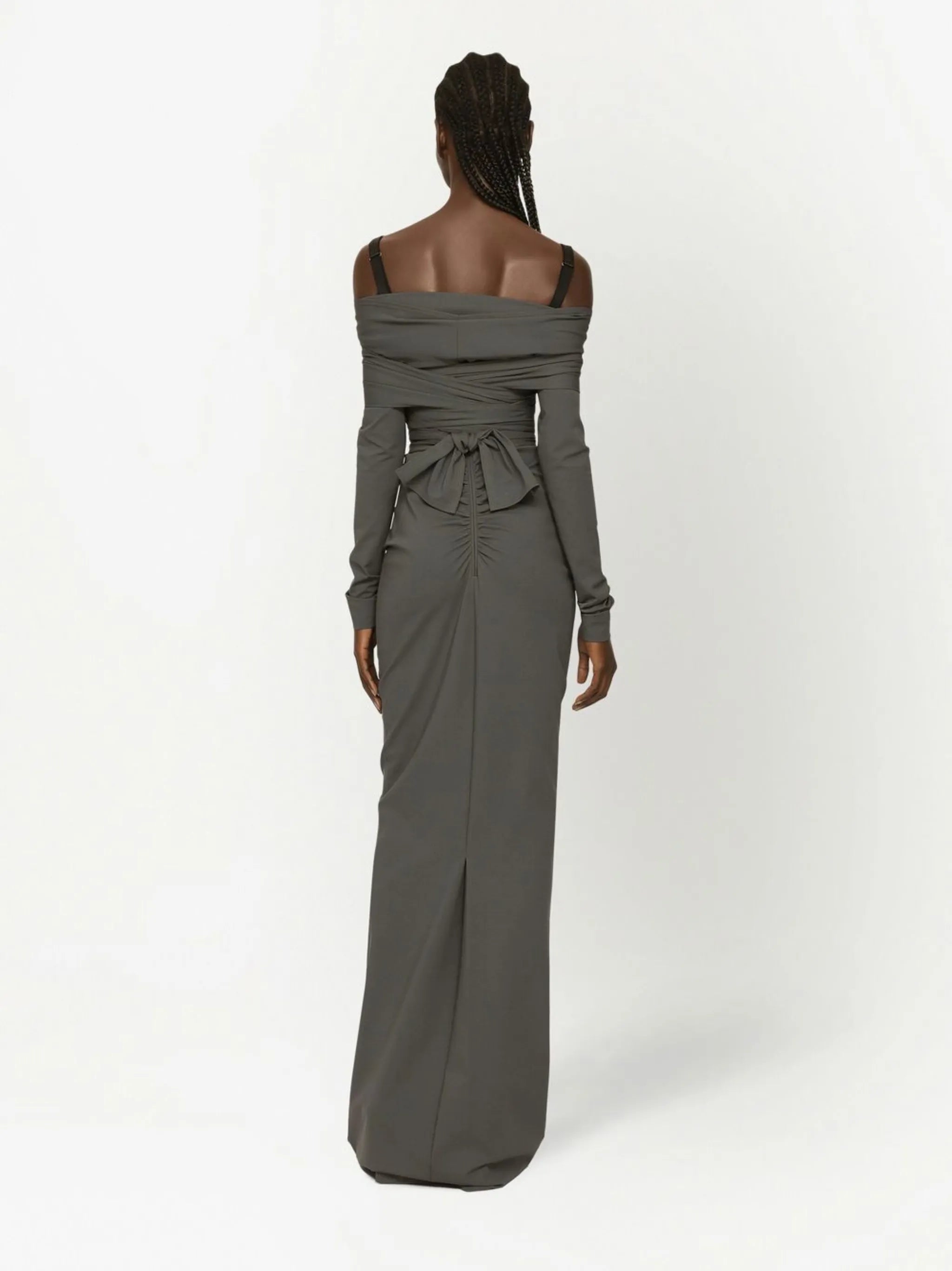 KIM DOLCE&GABBANA Milano-rib maxi dress