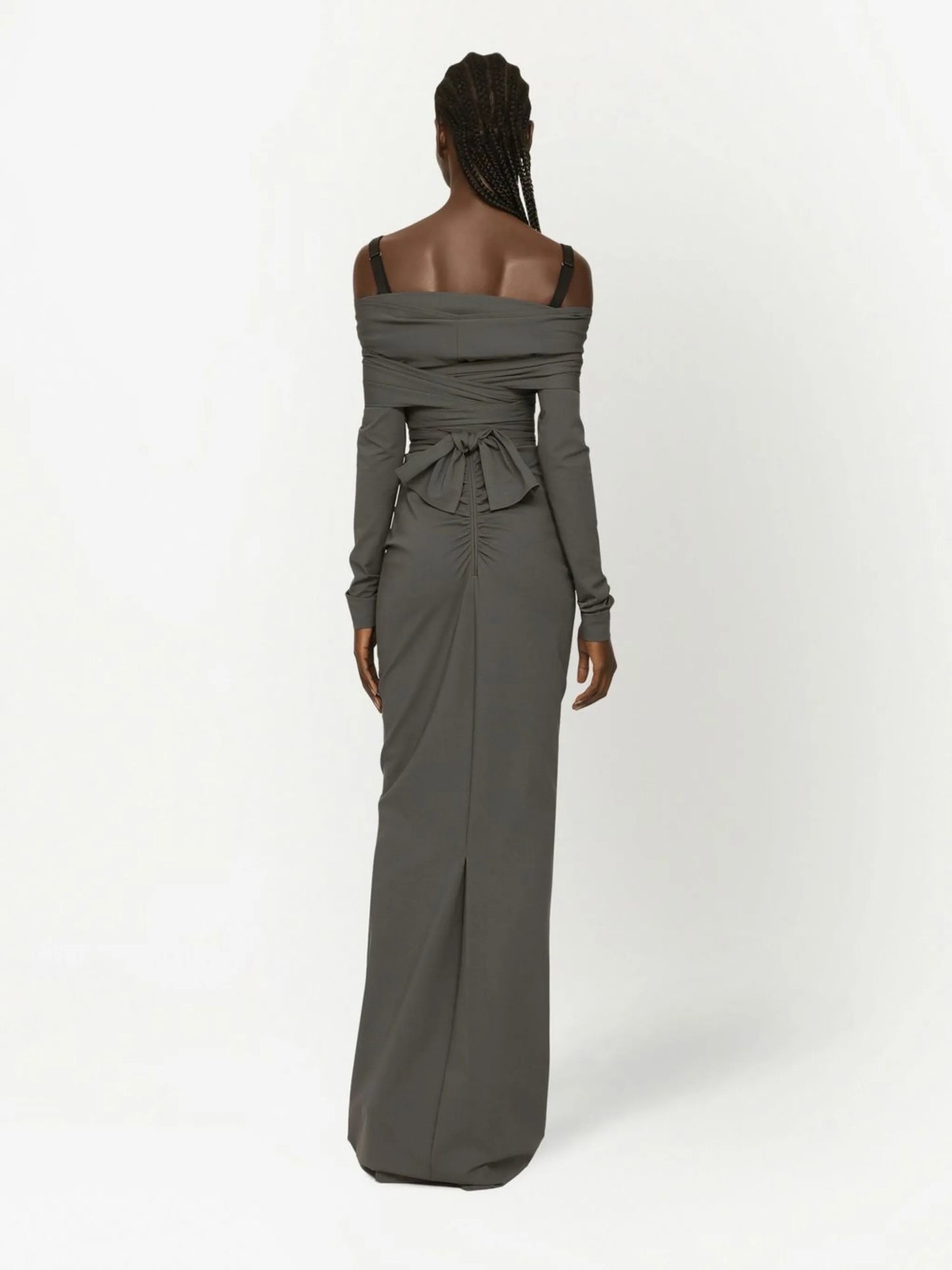 KIM DOLCE&GABBANA Milano-rib maxi dress
