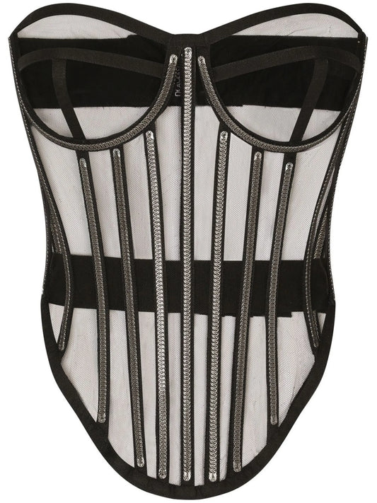 KIM DOLCE&GABBANA tulle corset top