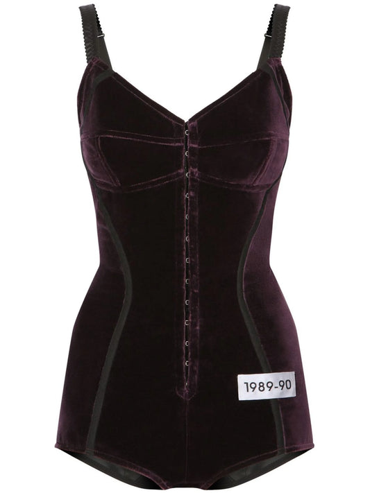 KIM DOLCE&GABBANA velvet bodysuit