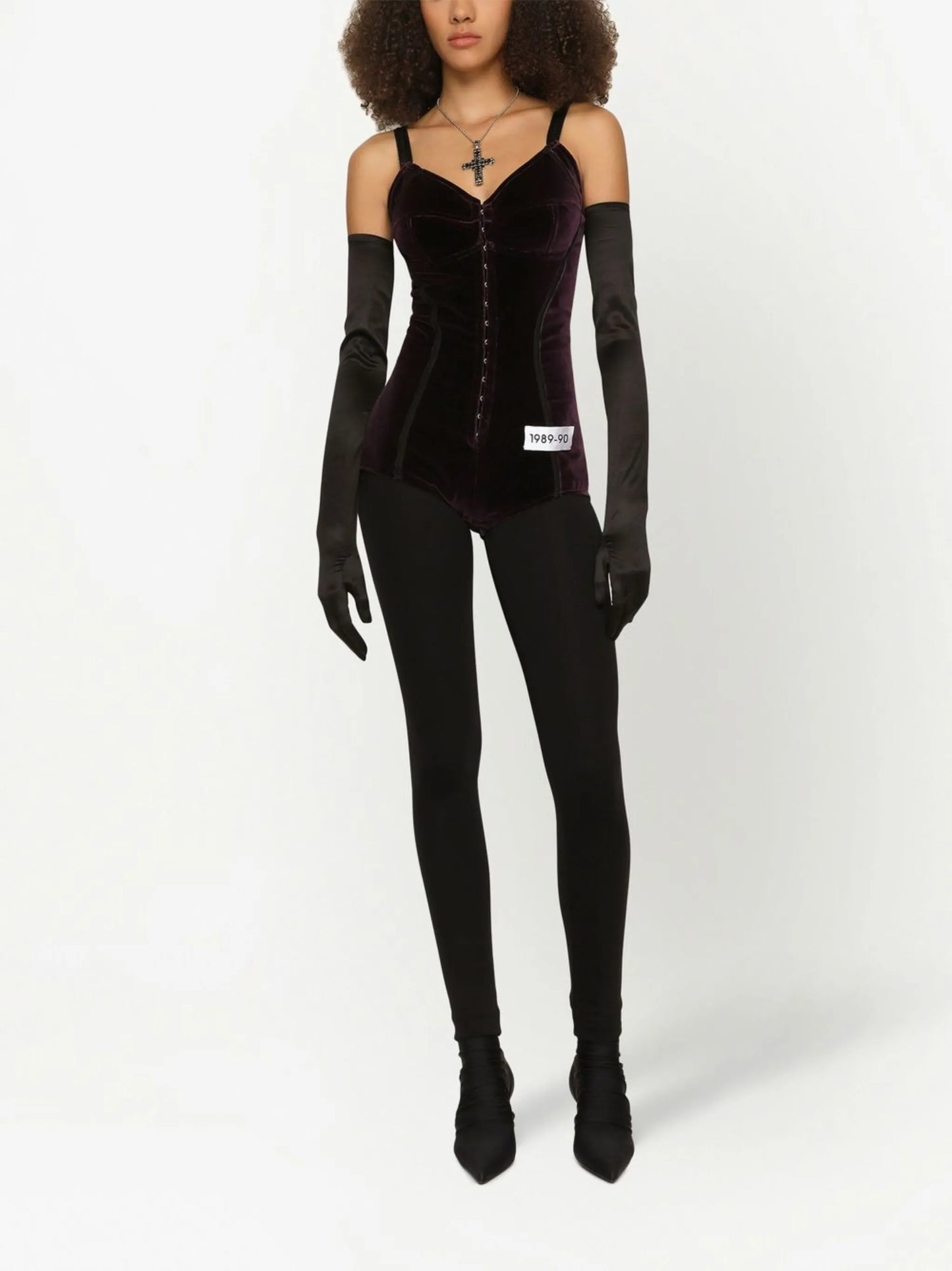 KIM DOLCE&GABBANA velvet bodysuit