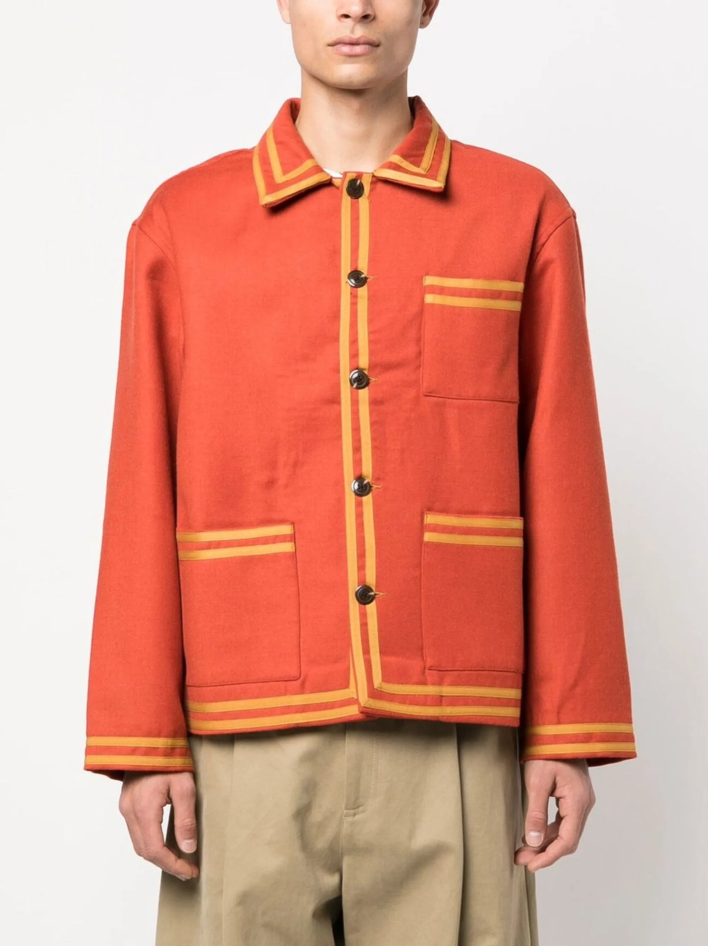 button-down fastening jacket