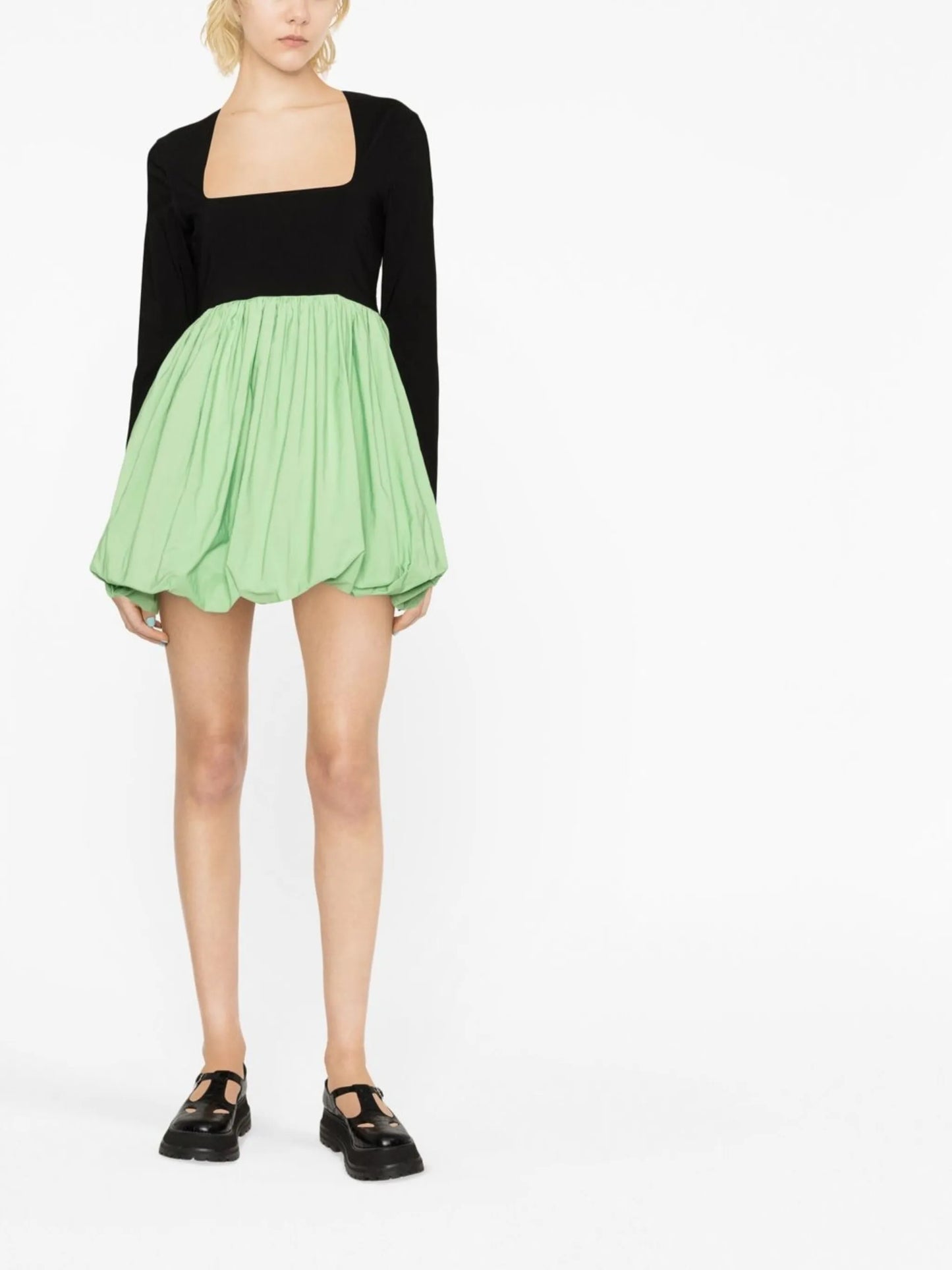 two-tone puffball minidress