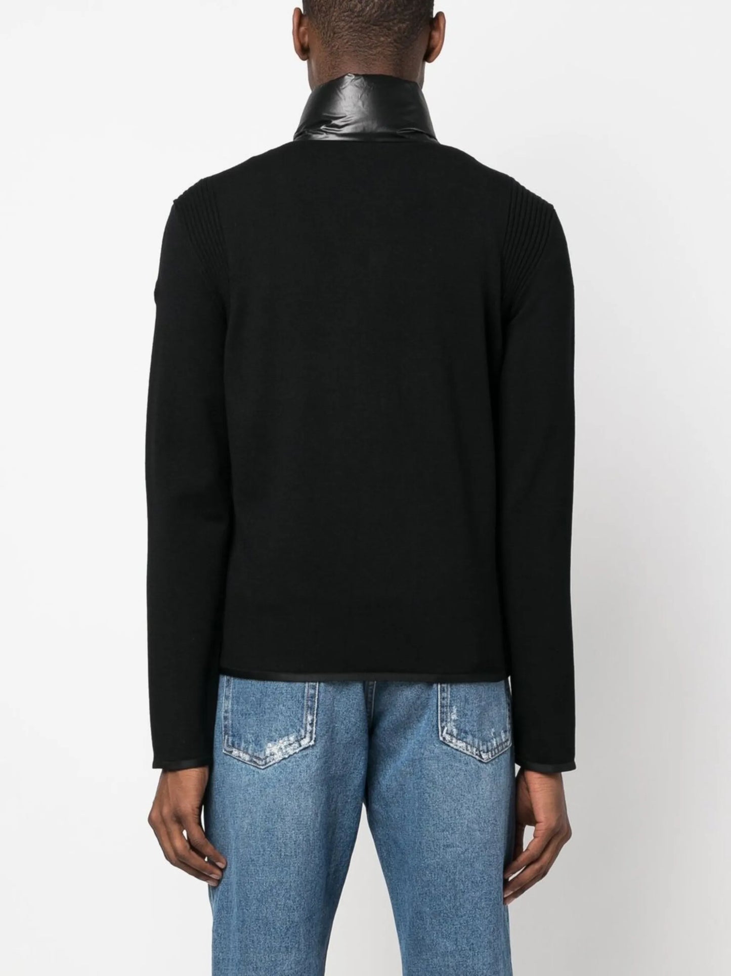 logo-patch funnel neck jacket