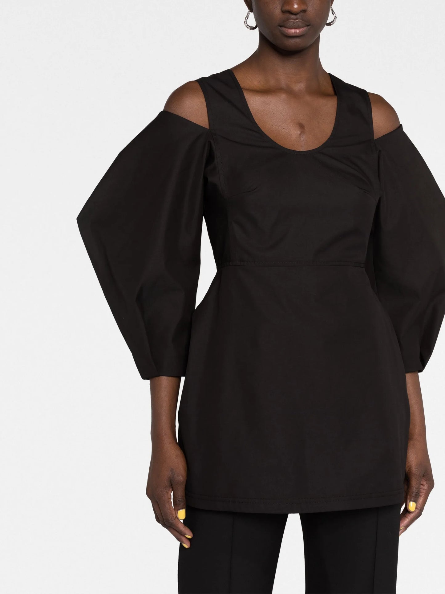 cold-shoulder blouse