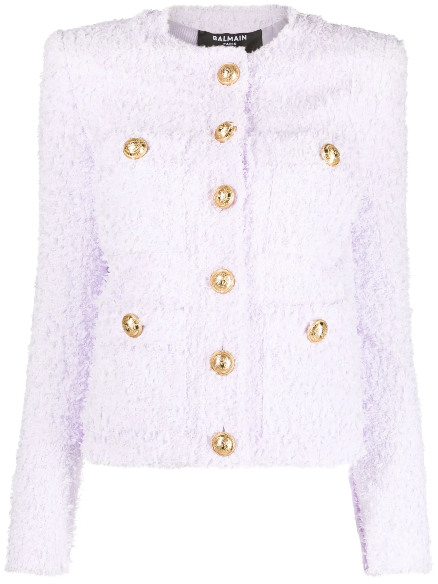 single-breasted tweed jacket