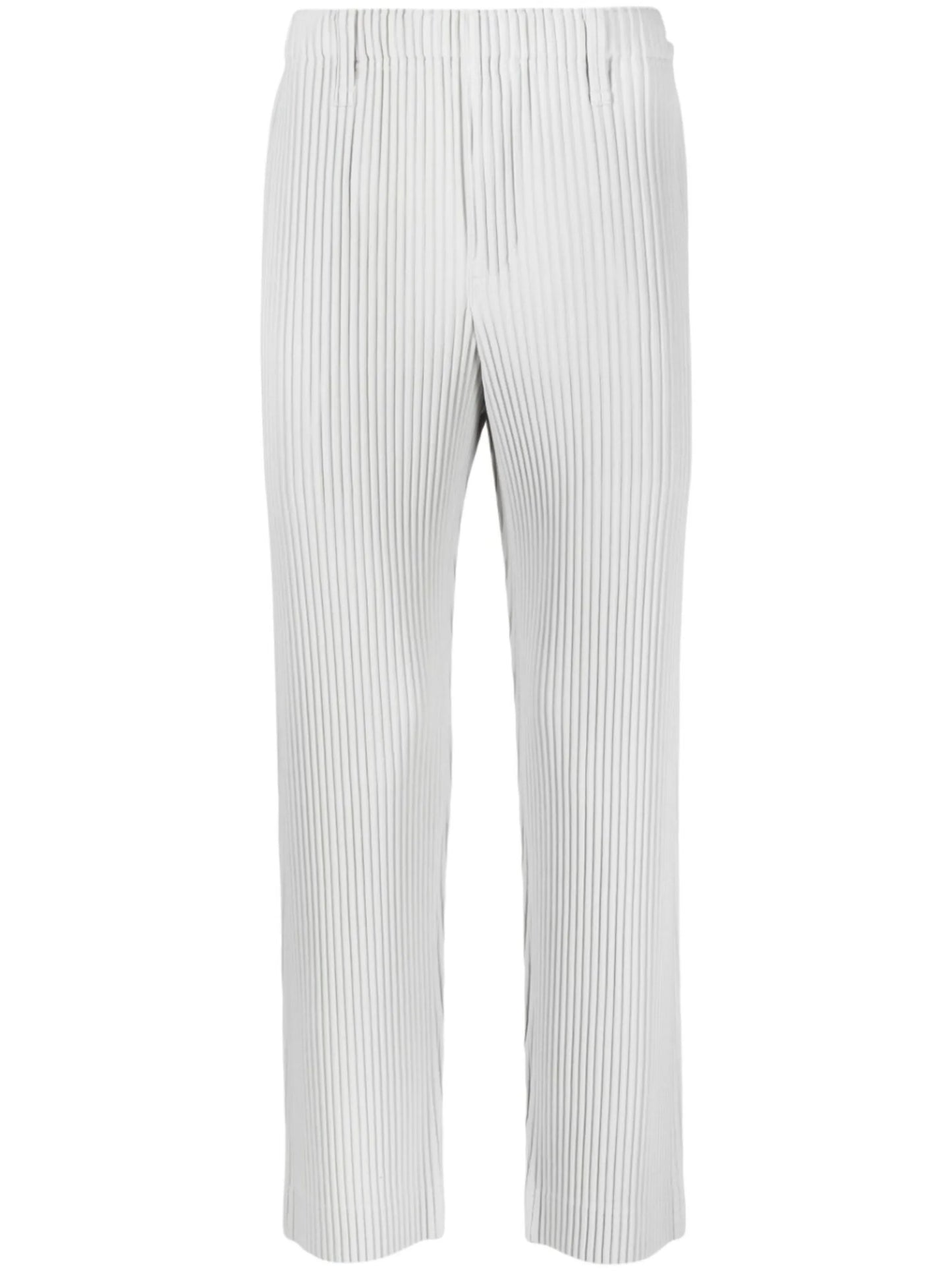 plissé straight trousers