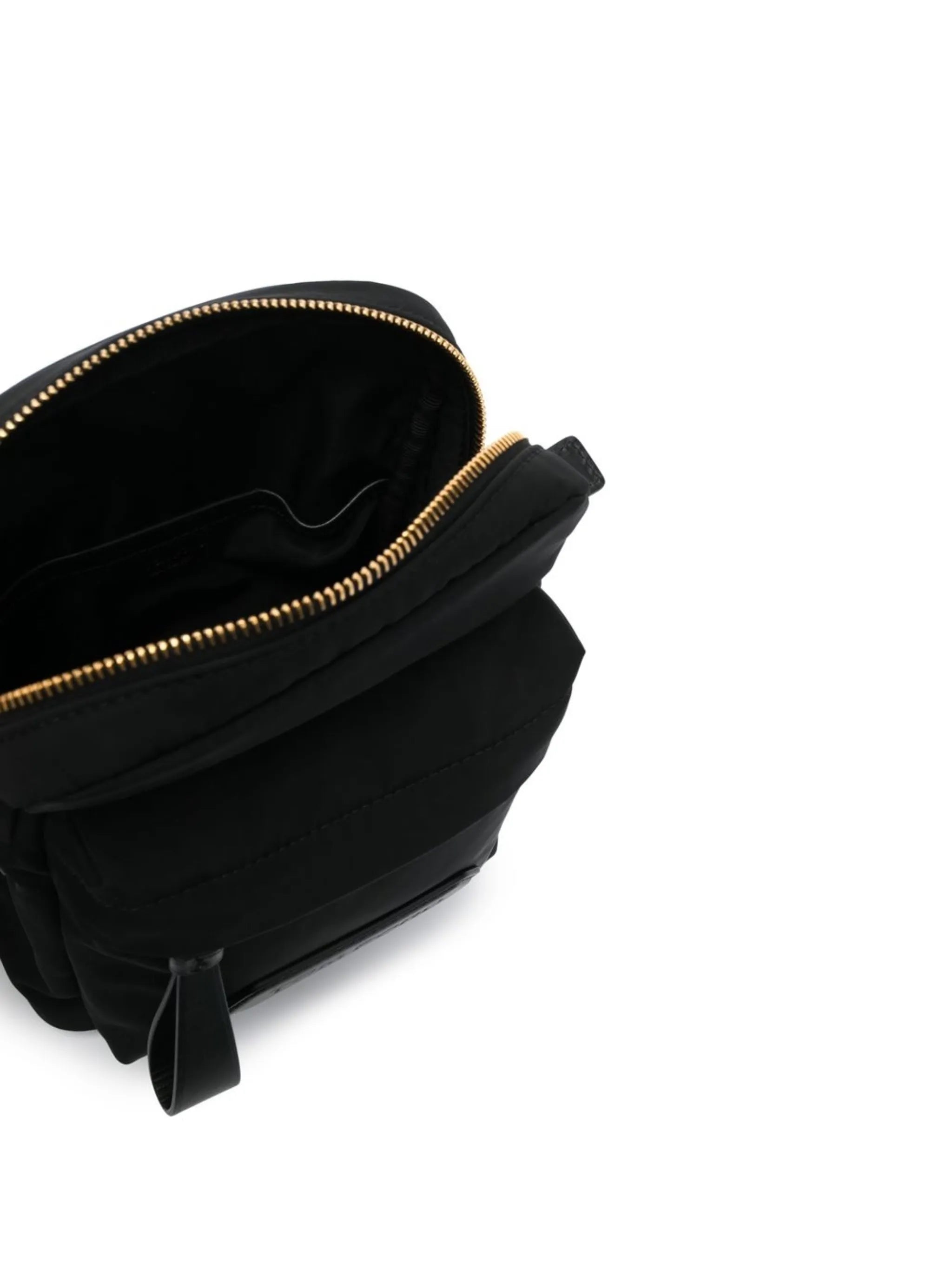 logo-patch zip-up messenger bag