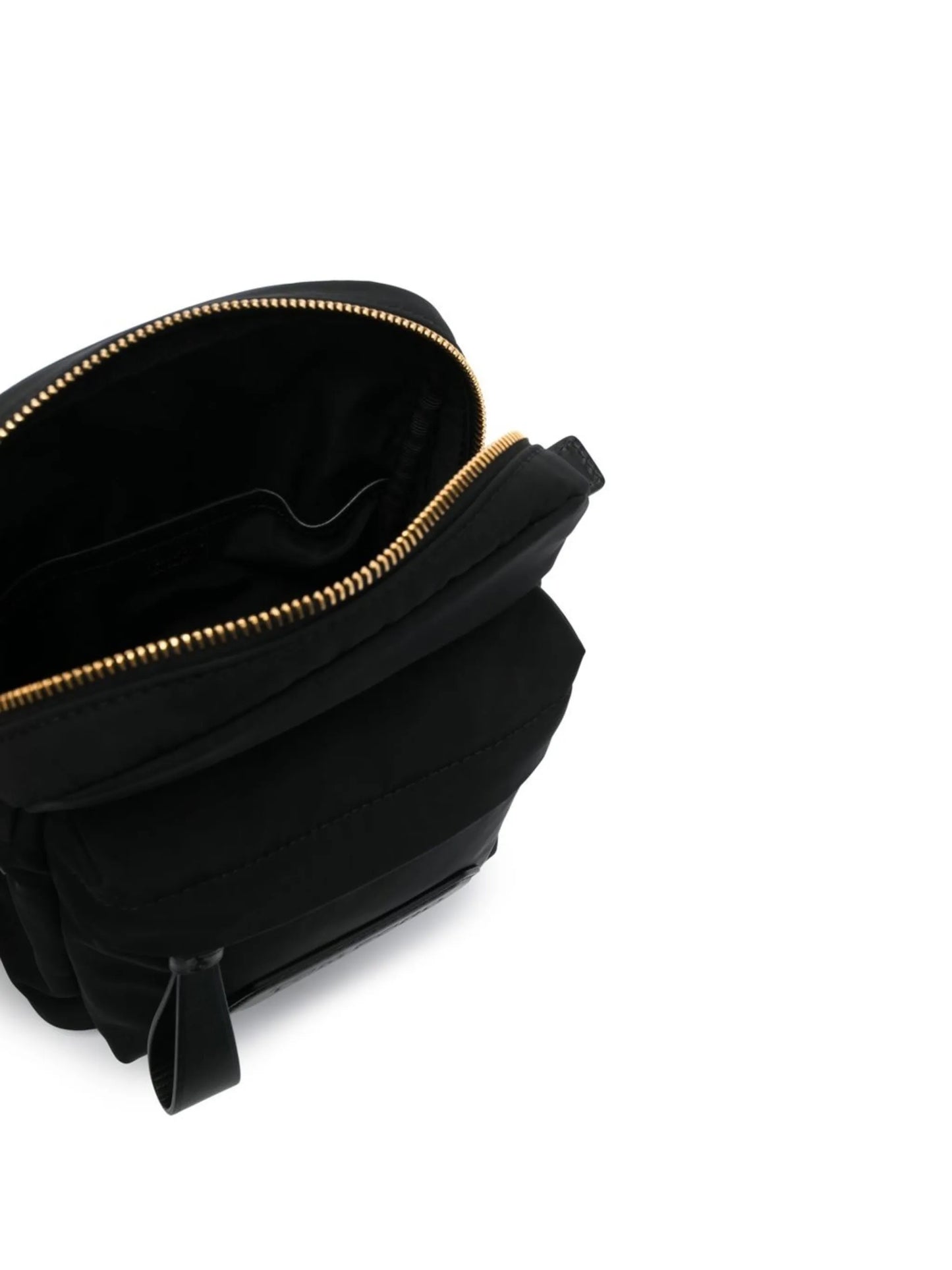 logo-patch zip-up messenger bag