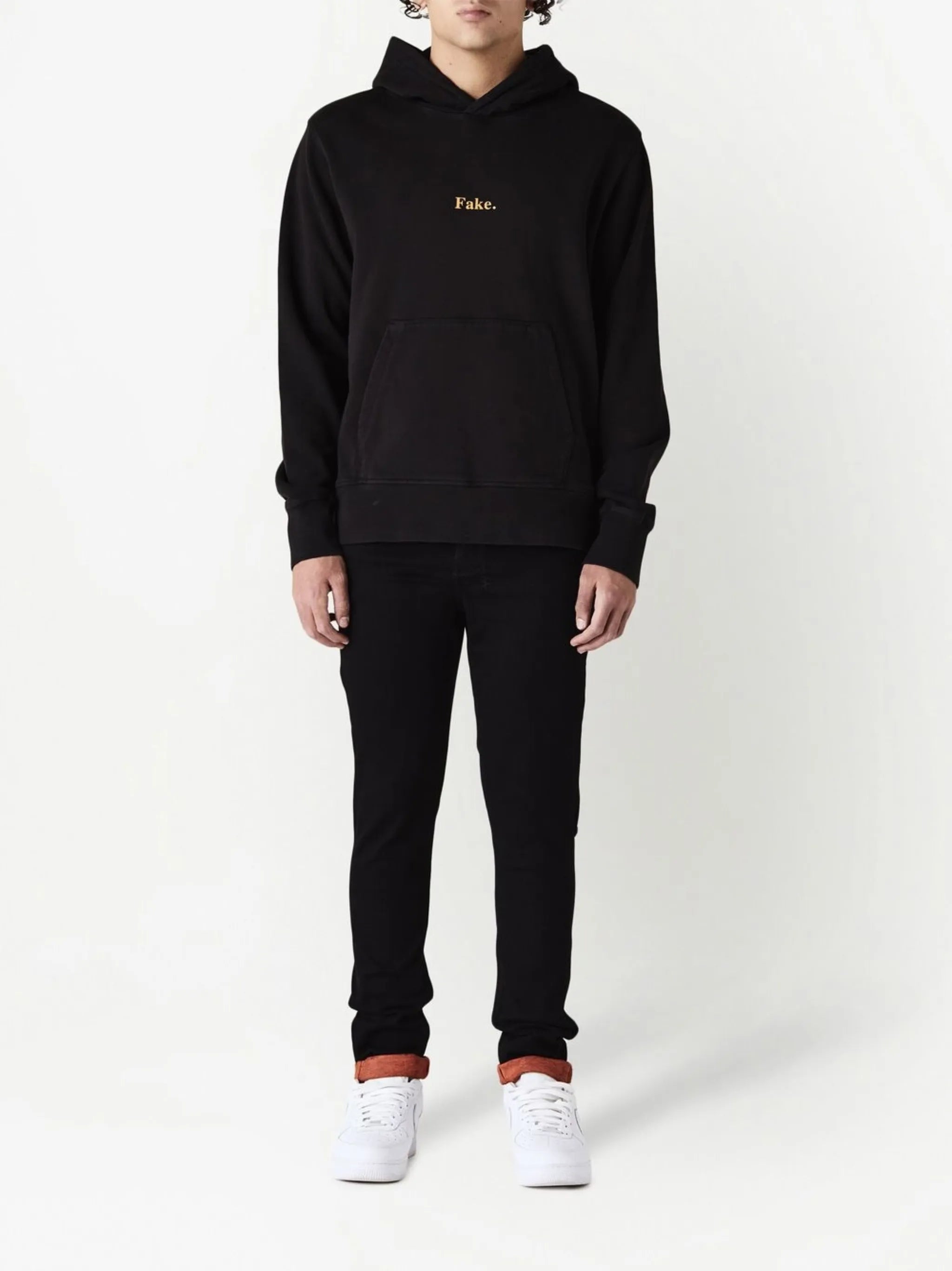 rear graphic-print cotton hoodie