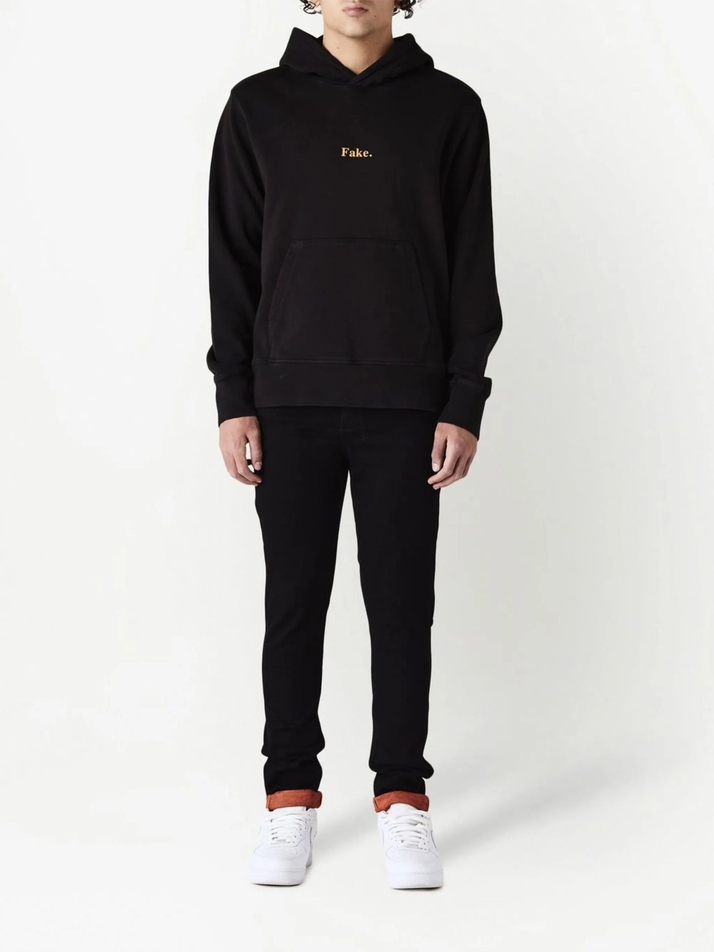 rear graphic-print cotton hoodie