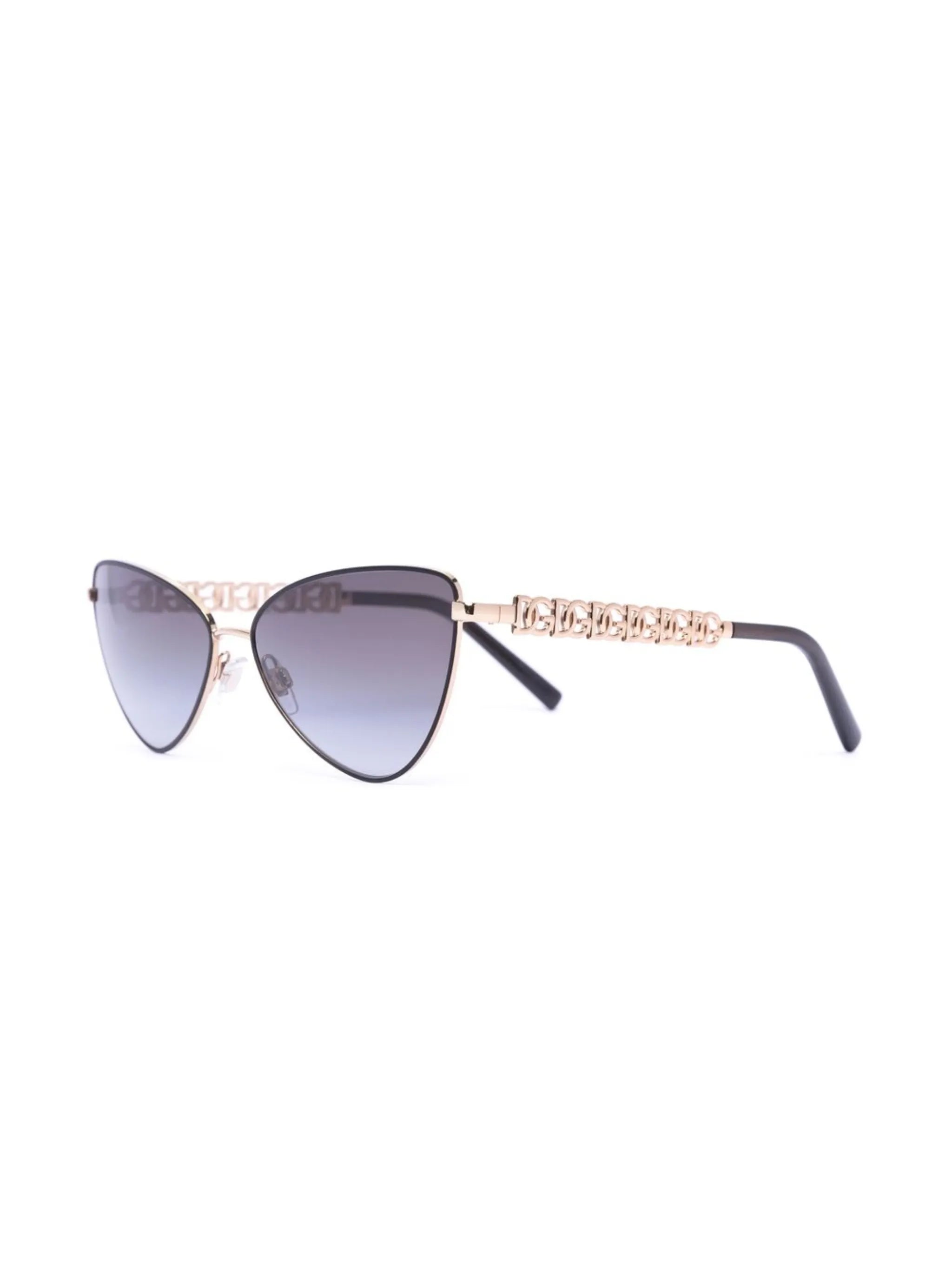 logo-chain cat-eye sunglasses