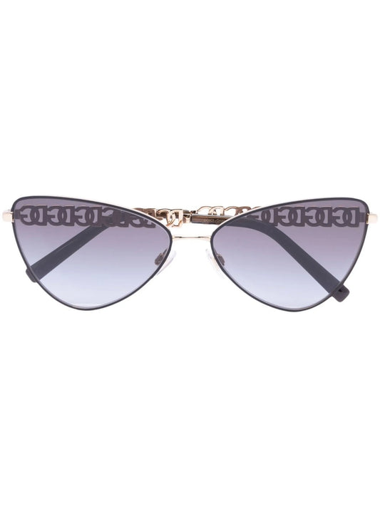 logo-chain cat-eye sunglasses