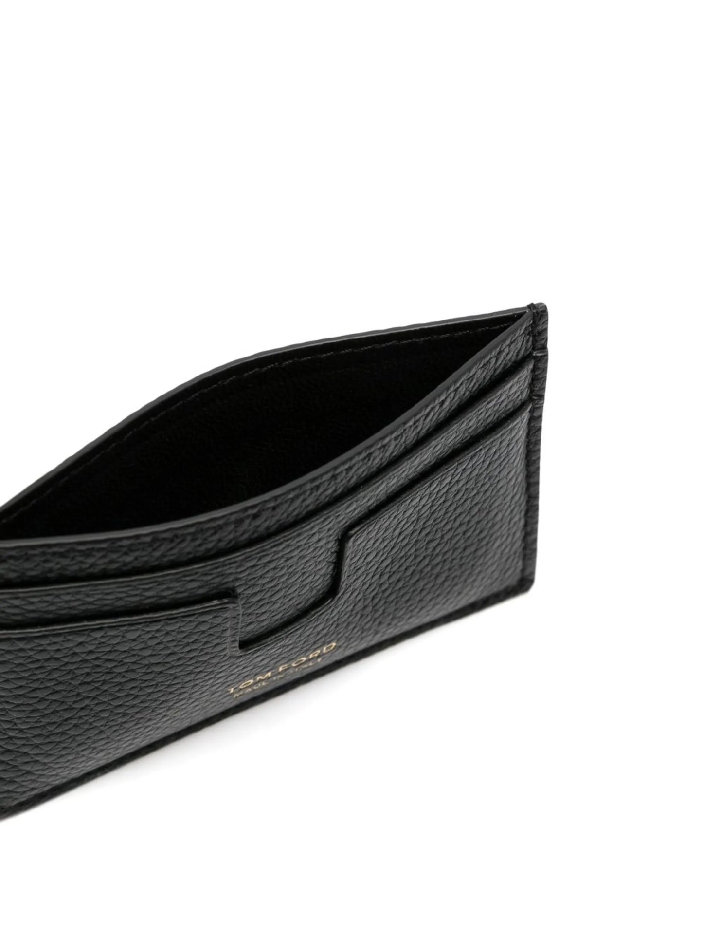 logo print leather cardholder