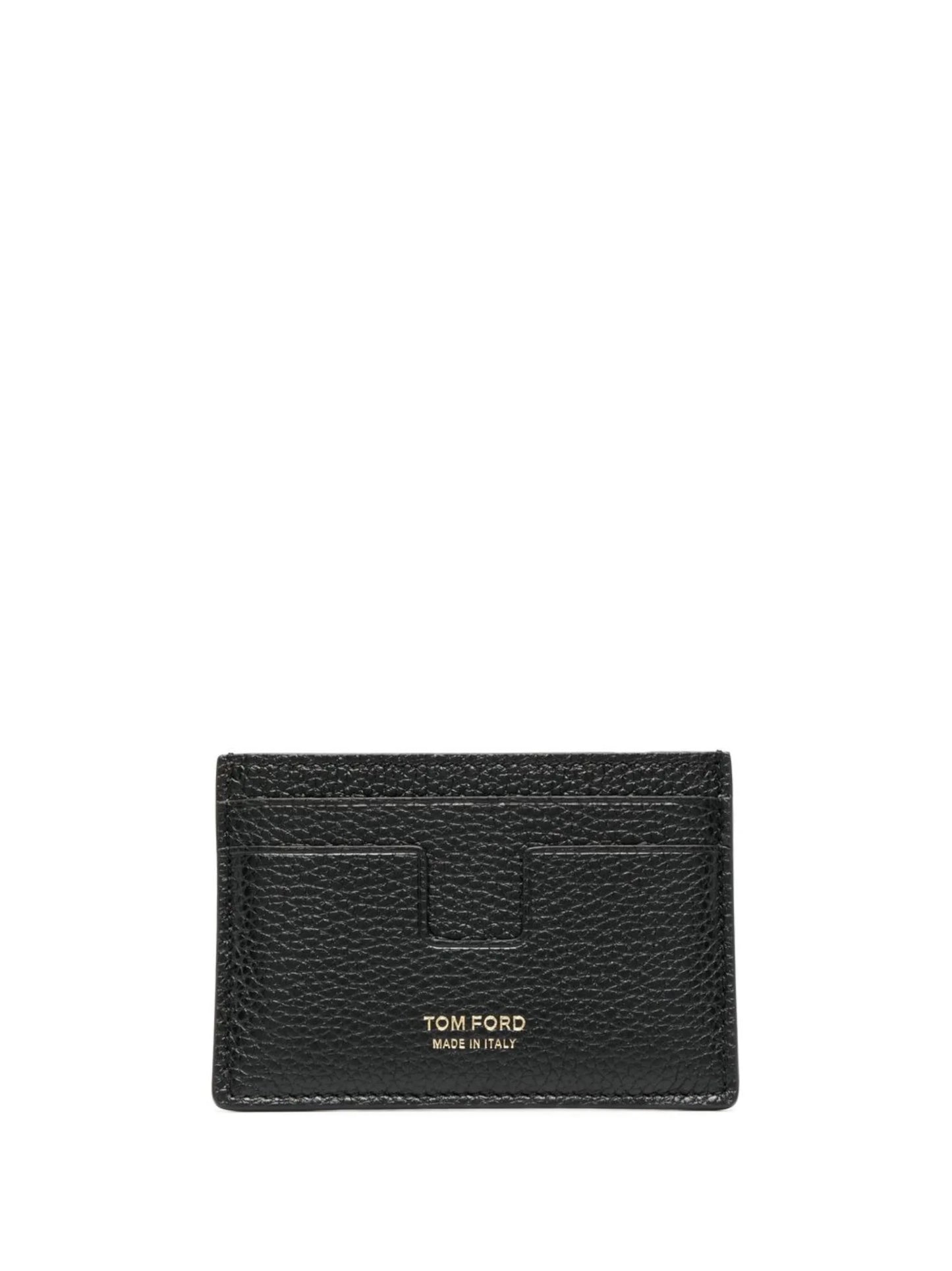 logo print leather cardholder