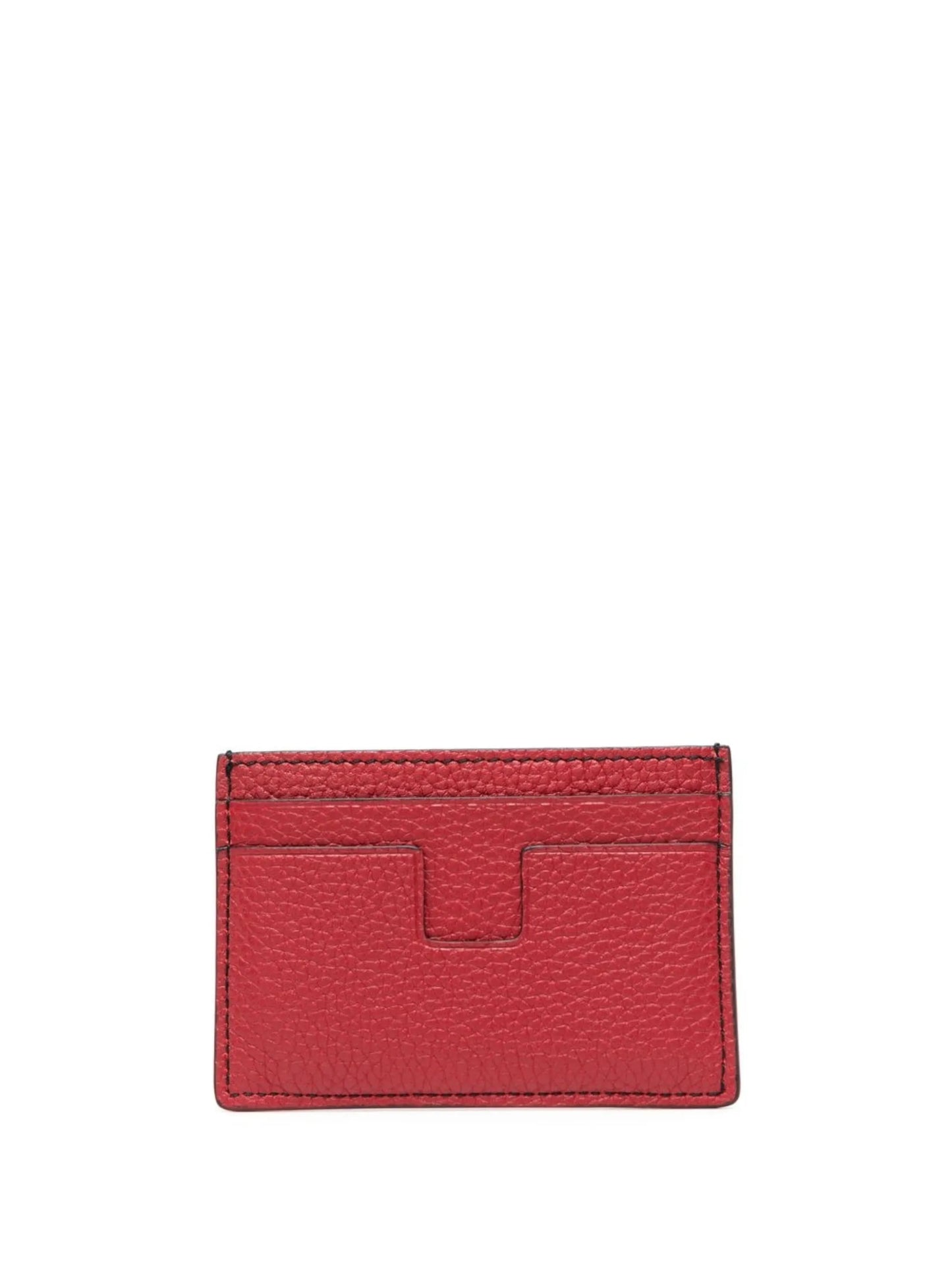logo print leather cardholder