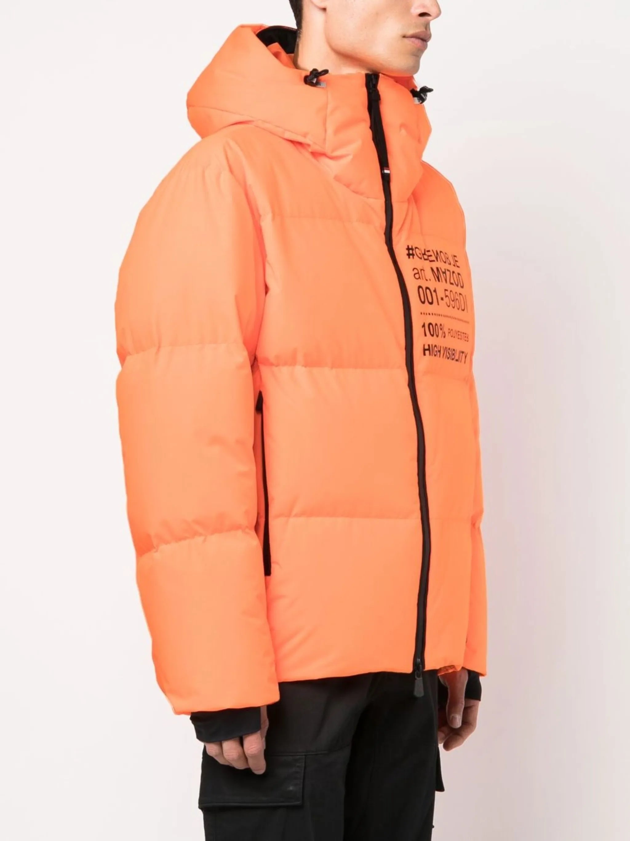 logo-print puffer jacket