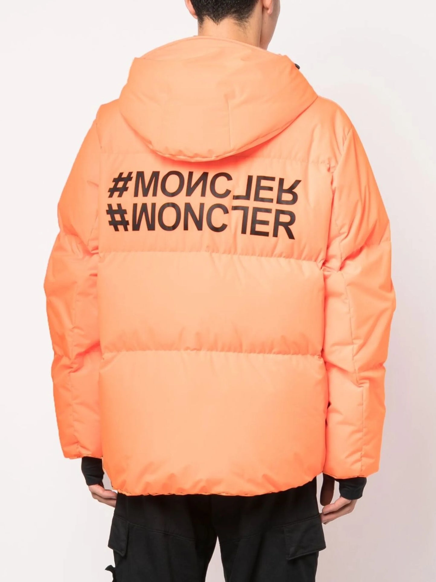 logo-print puffer jacket