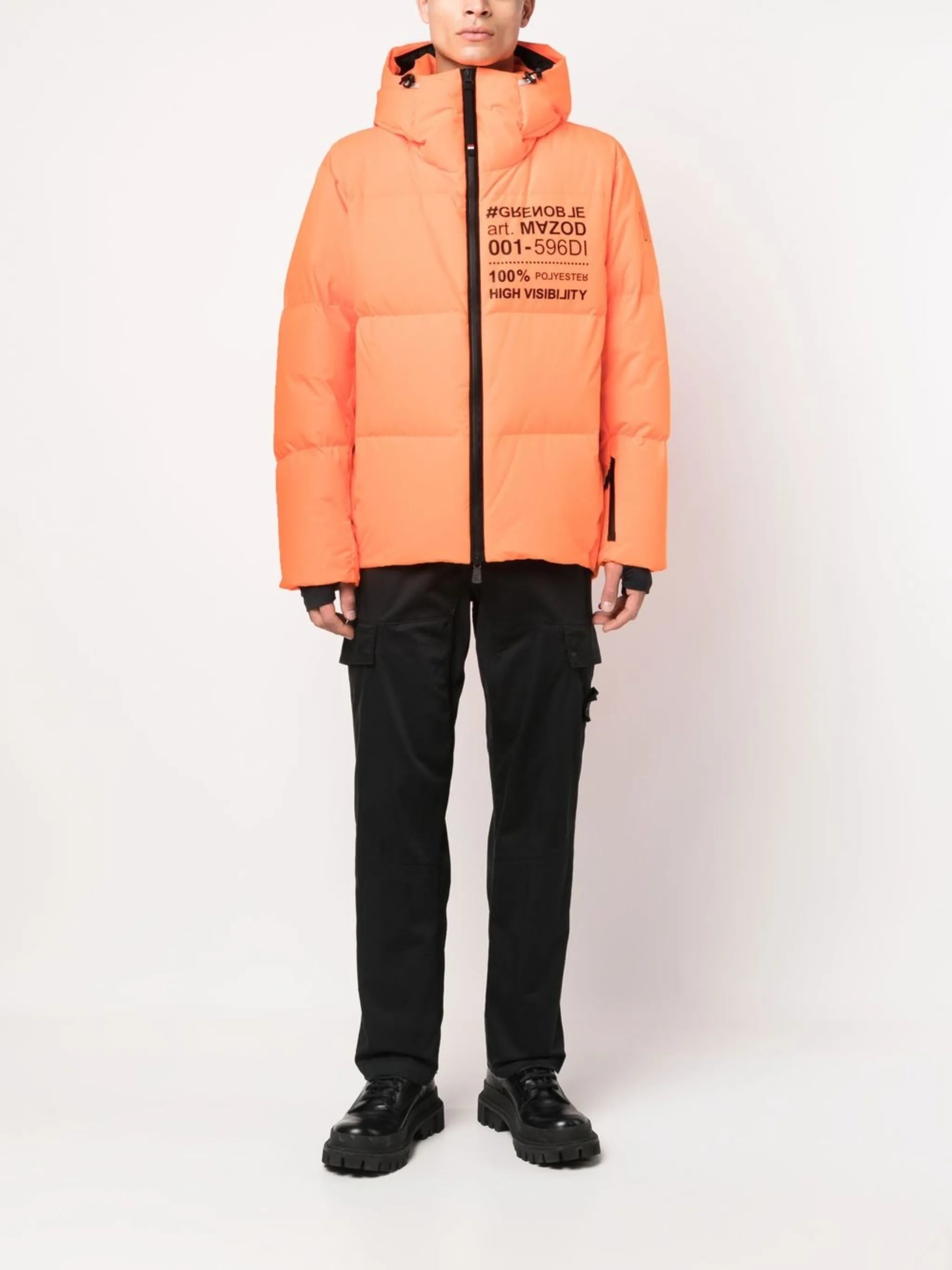 logo-print puffer jacket