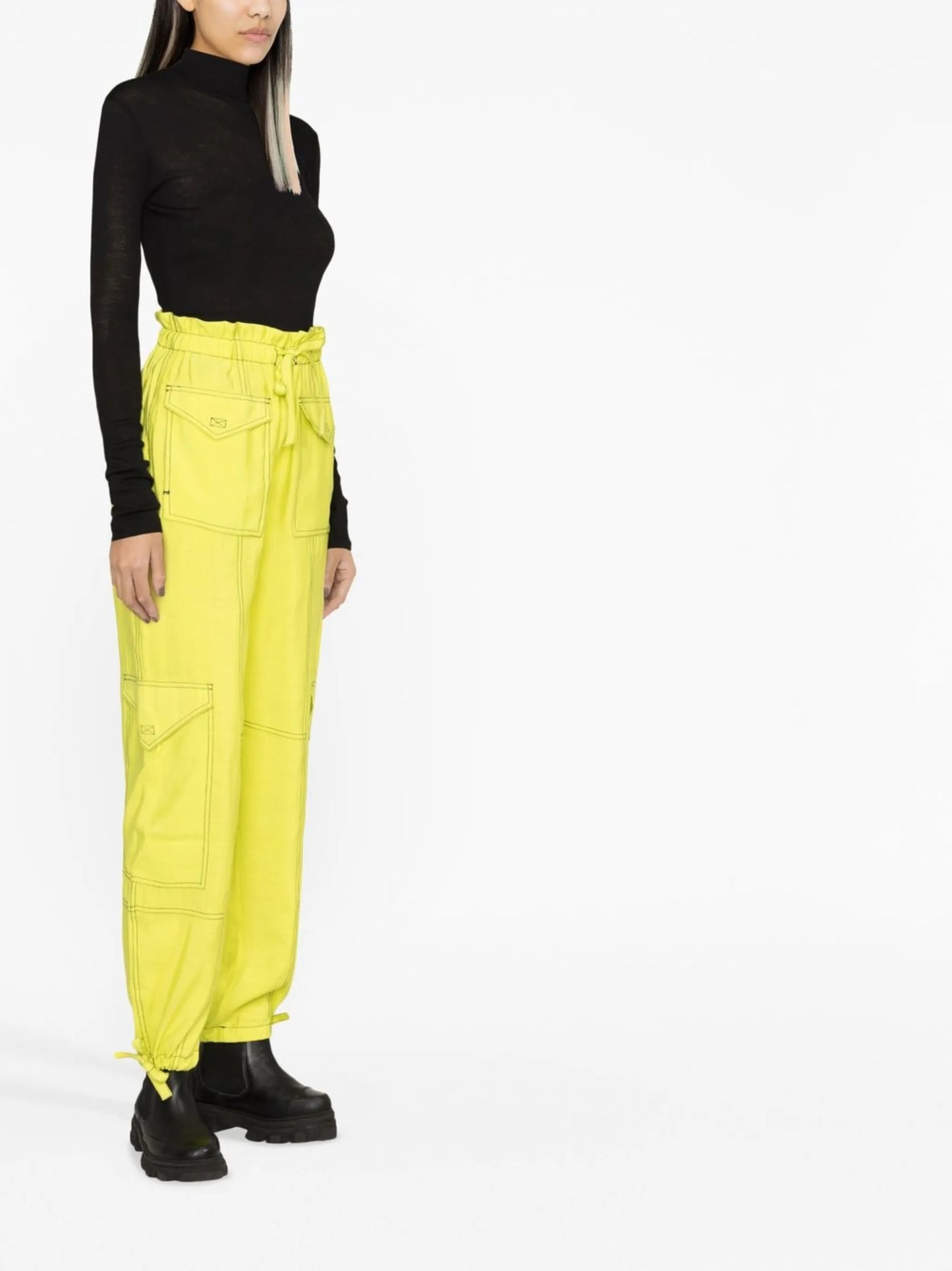 seam-detail cargo pants