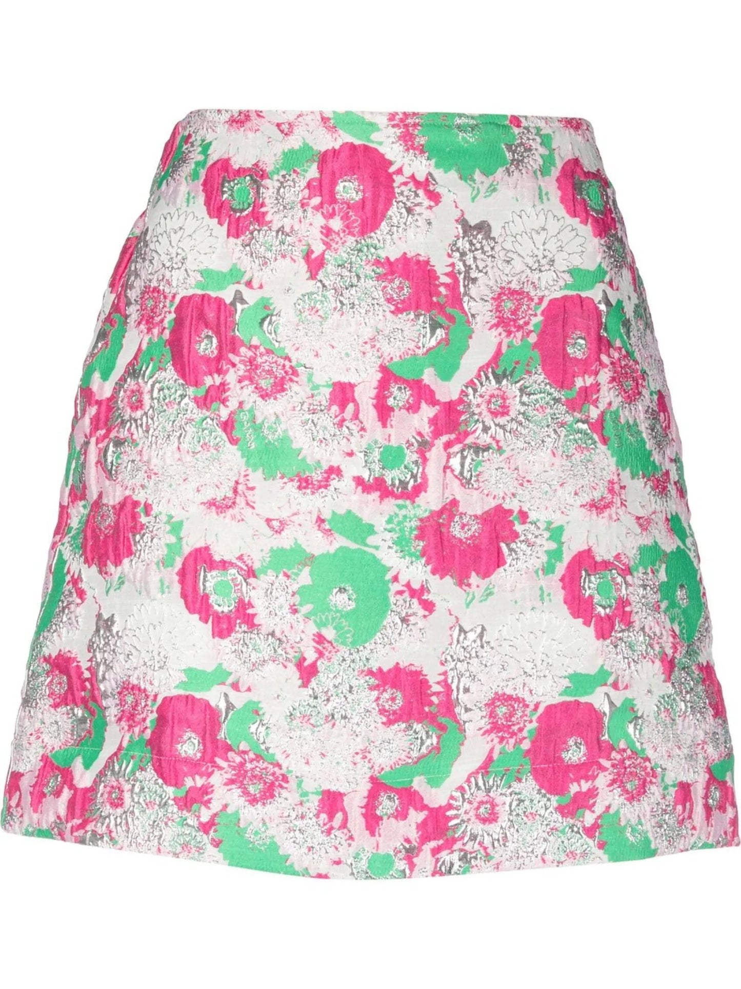 floral-pattern A-line skirt