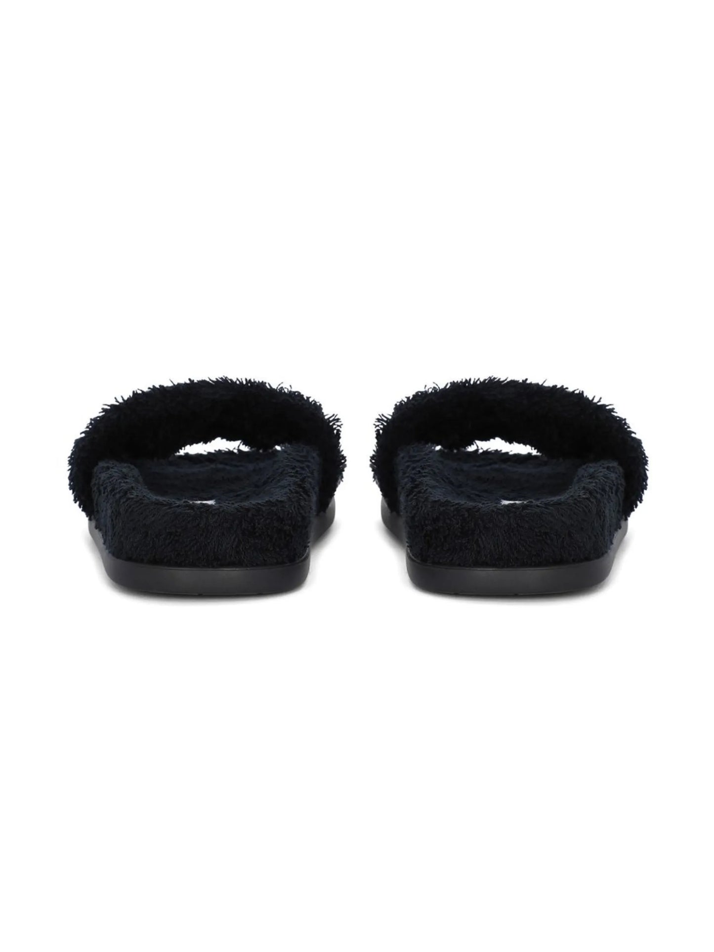 rhinestone-embellished terrycloth slides