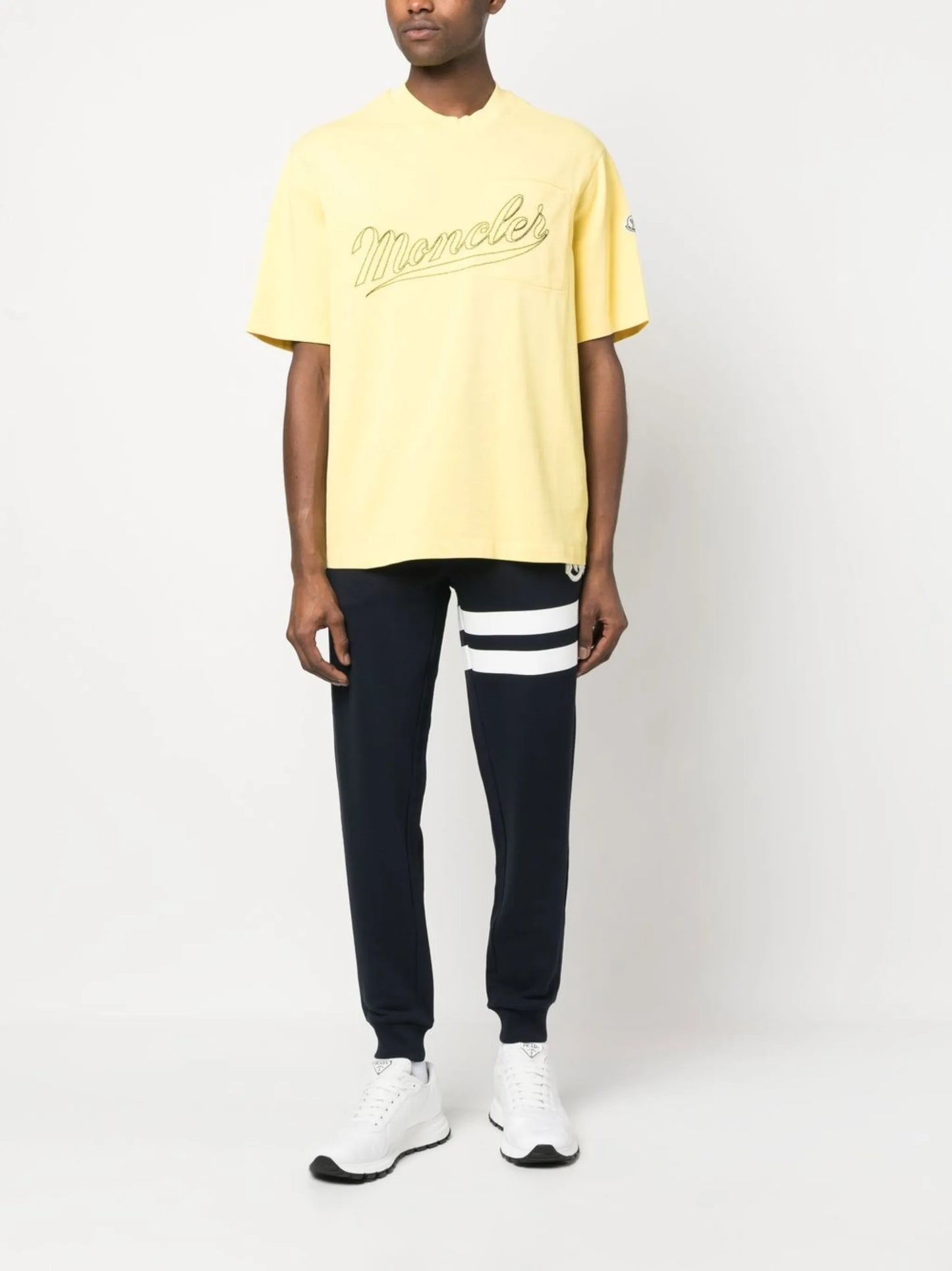 logo-patch cotton track pants