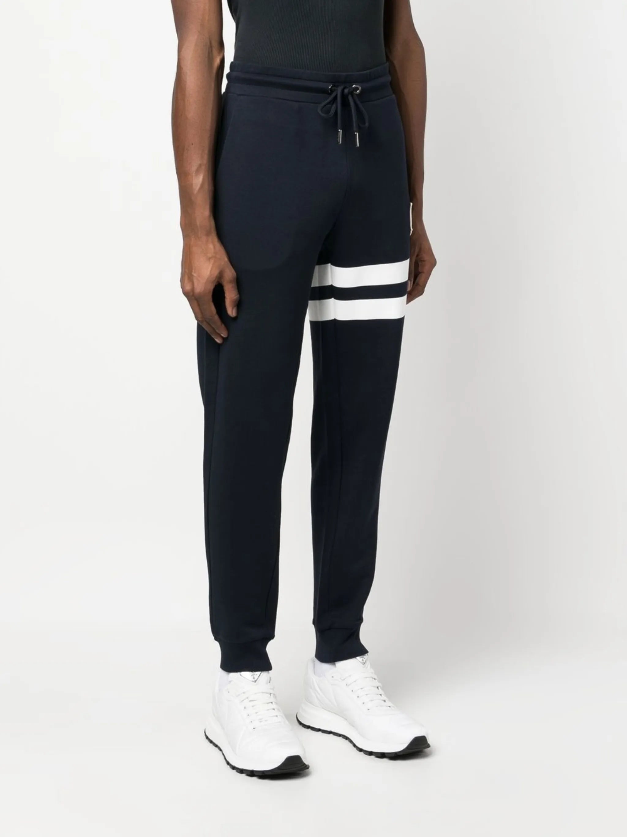 logo-patch cotton track pants