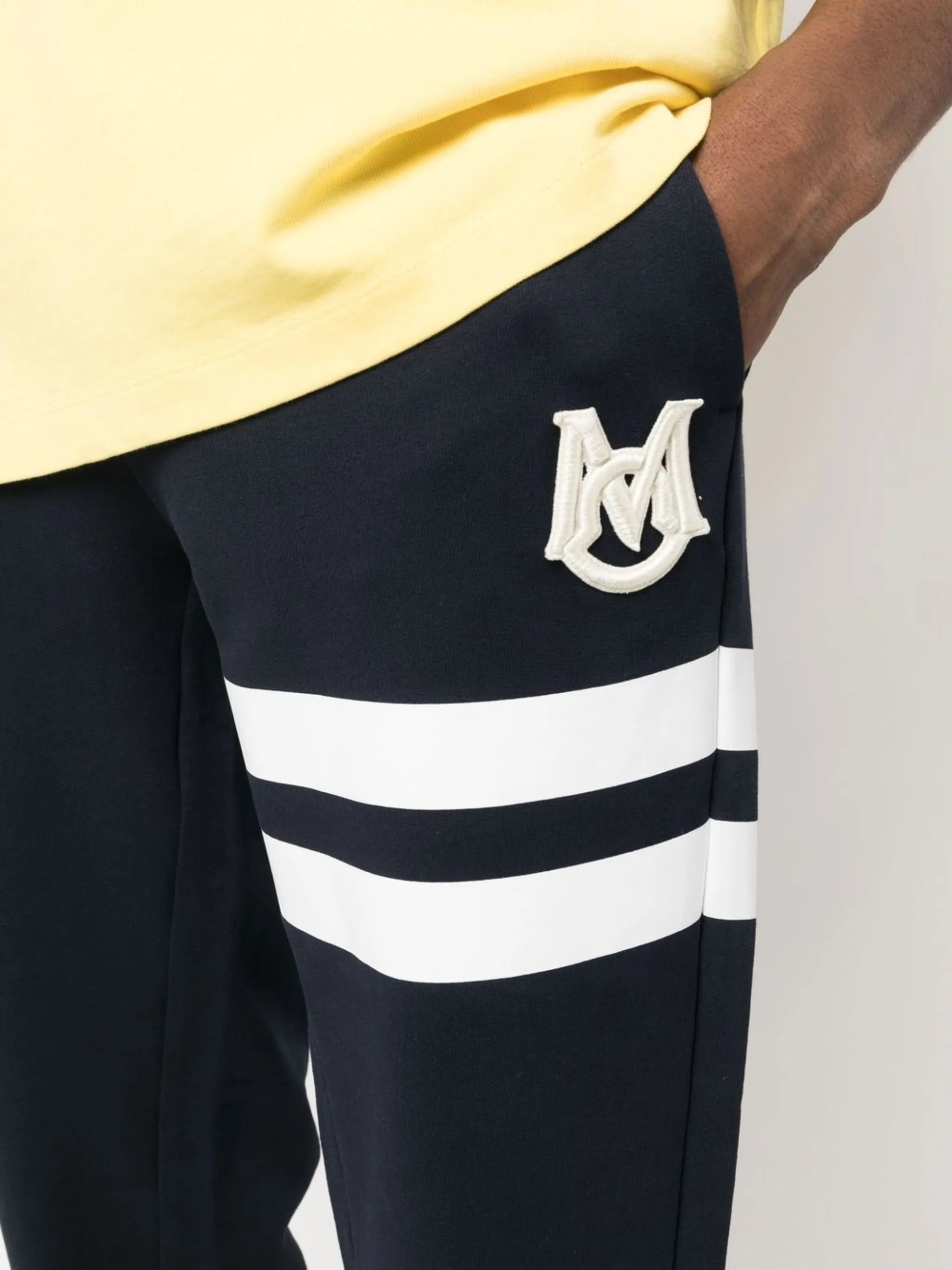 logo-patch cotton track pants