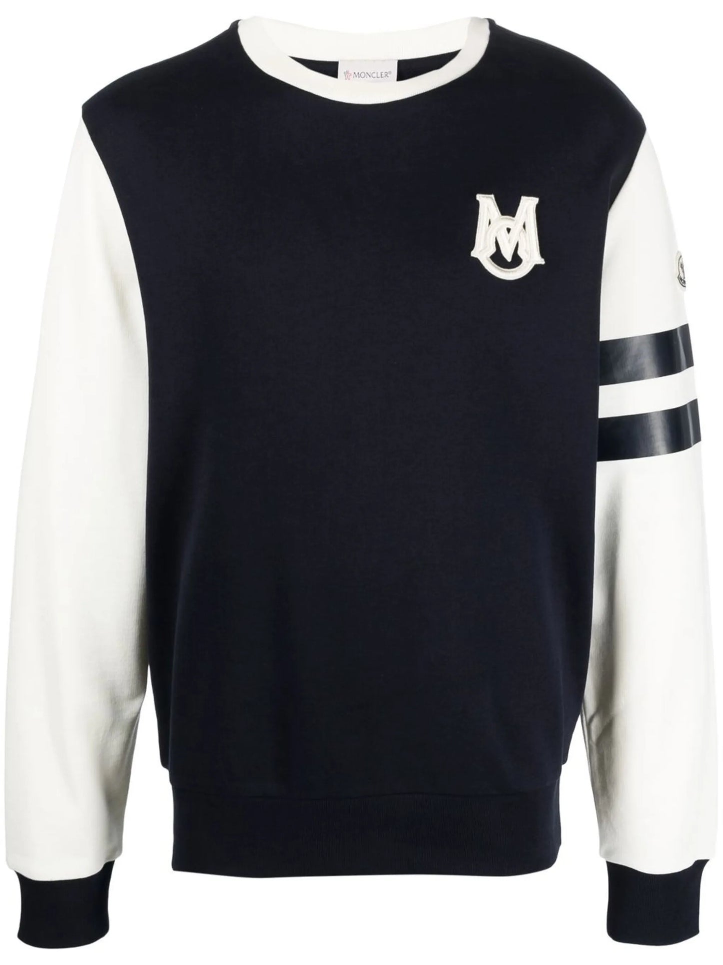 logo-print crew neck jumper