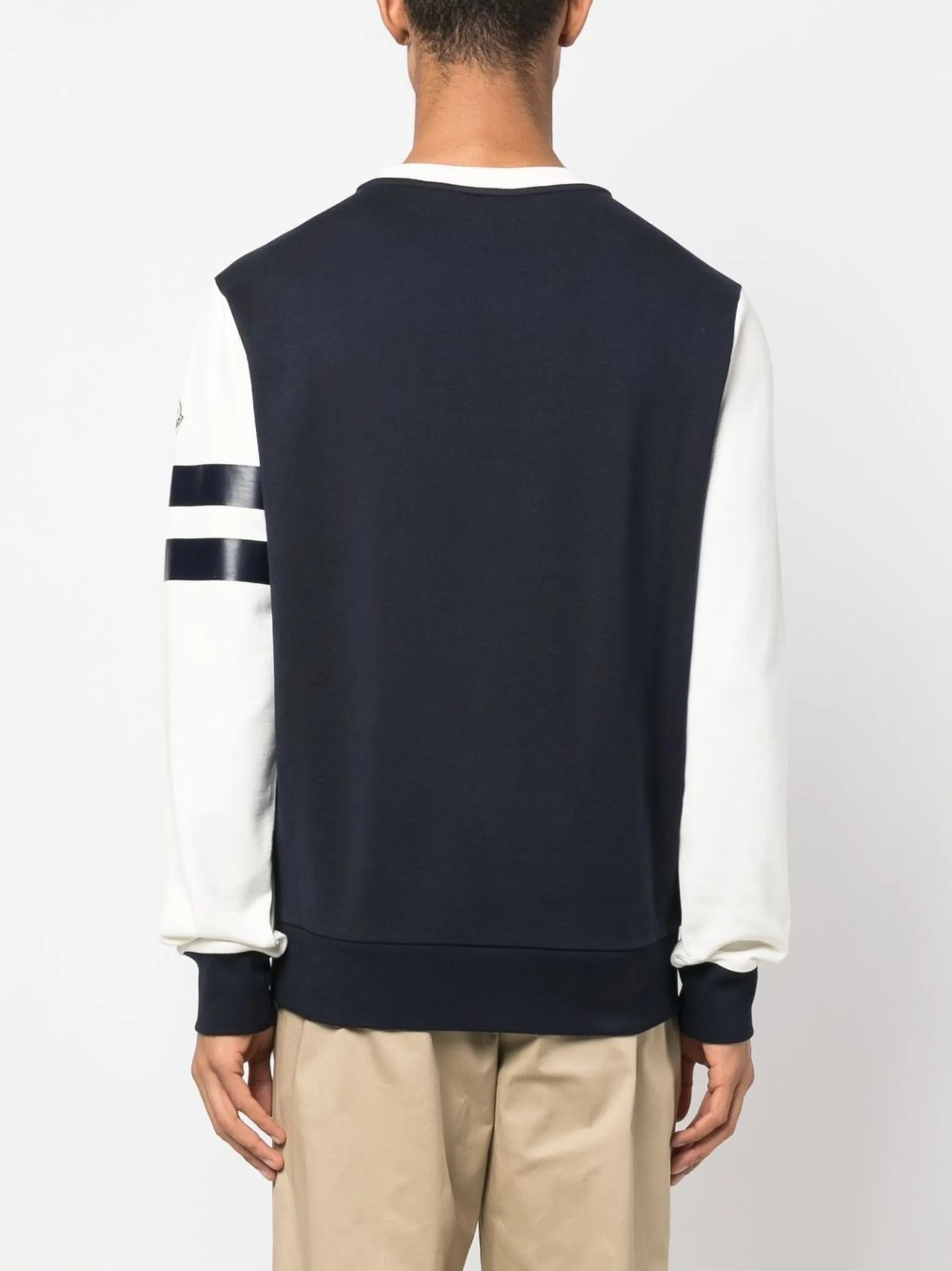logo-print crew neck jumper