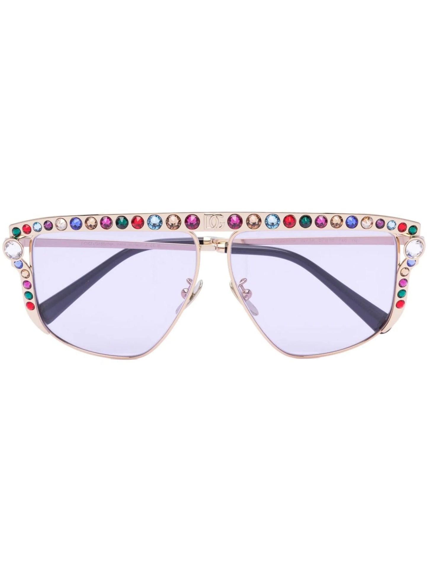 Dolce Embellished Crystal pilot sunglasses