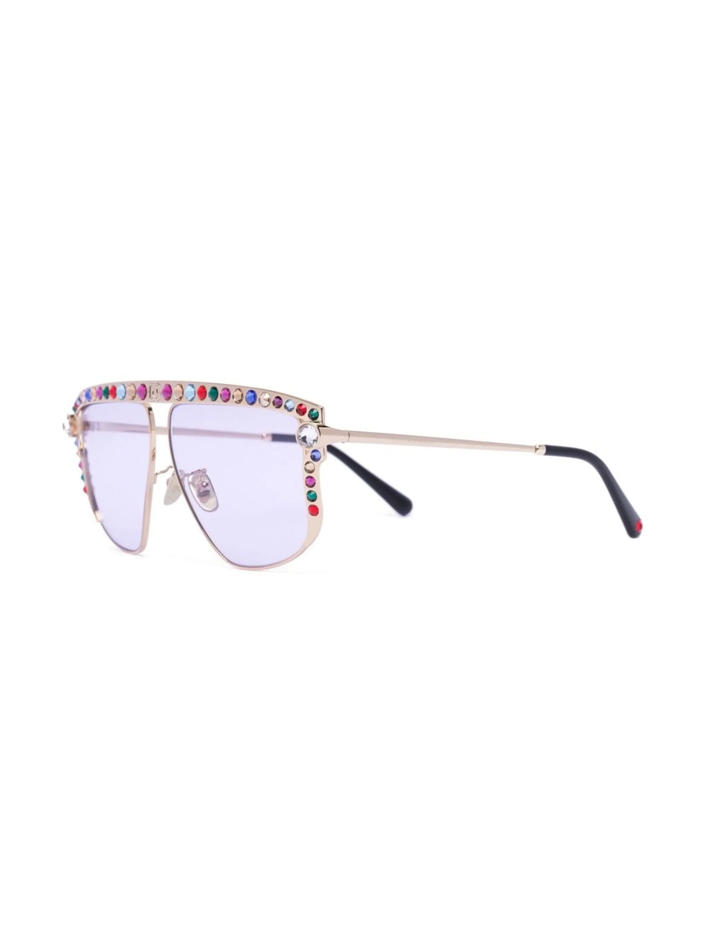 Dolce Embellished Crystal pilot sunglasses