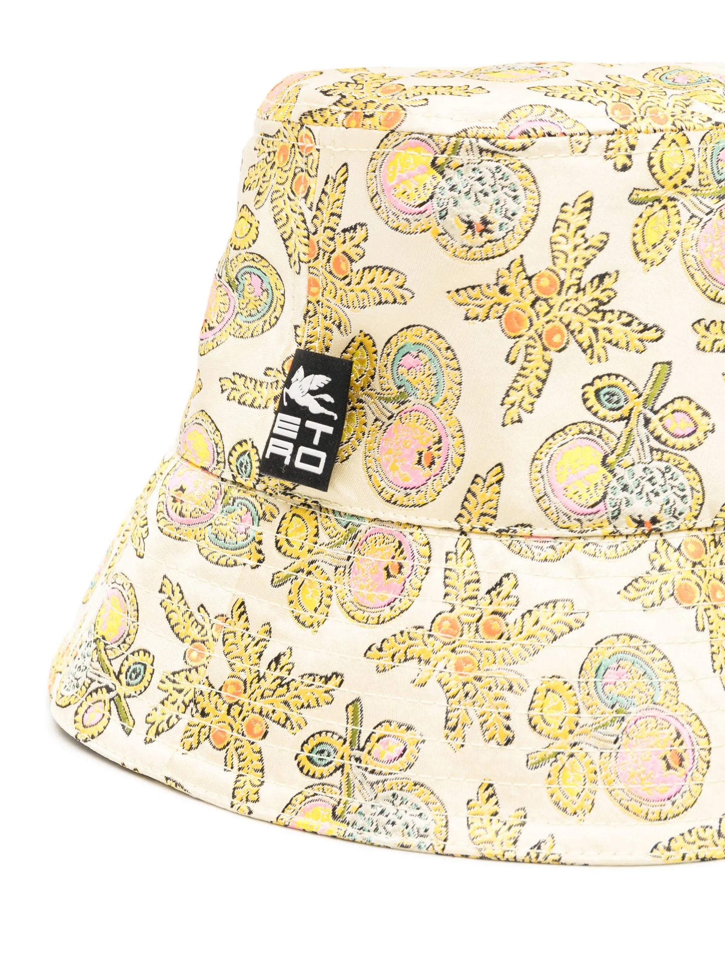 graphic-print logo-patch bucket hat