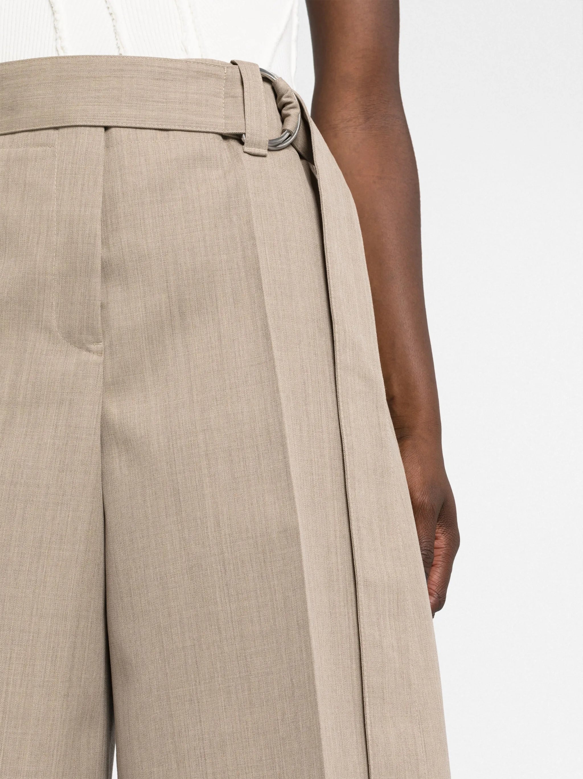 knee-length A-line shorts