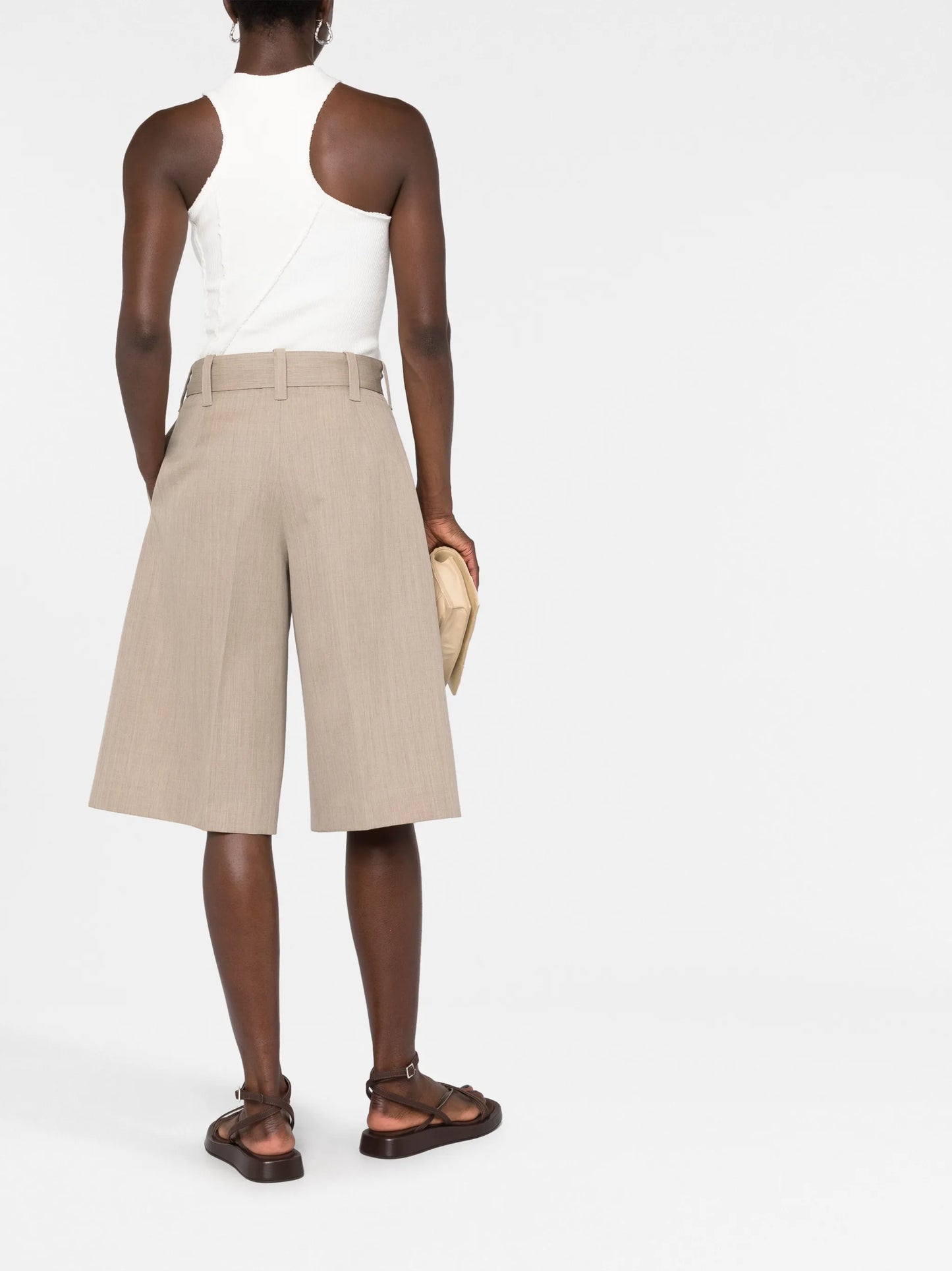 knee-length A-line shorts