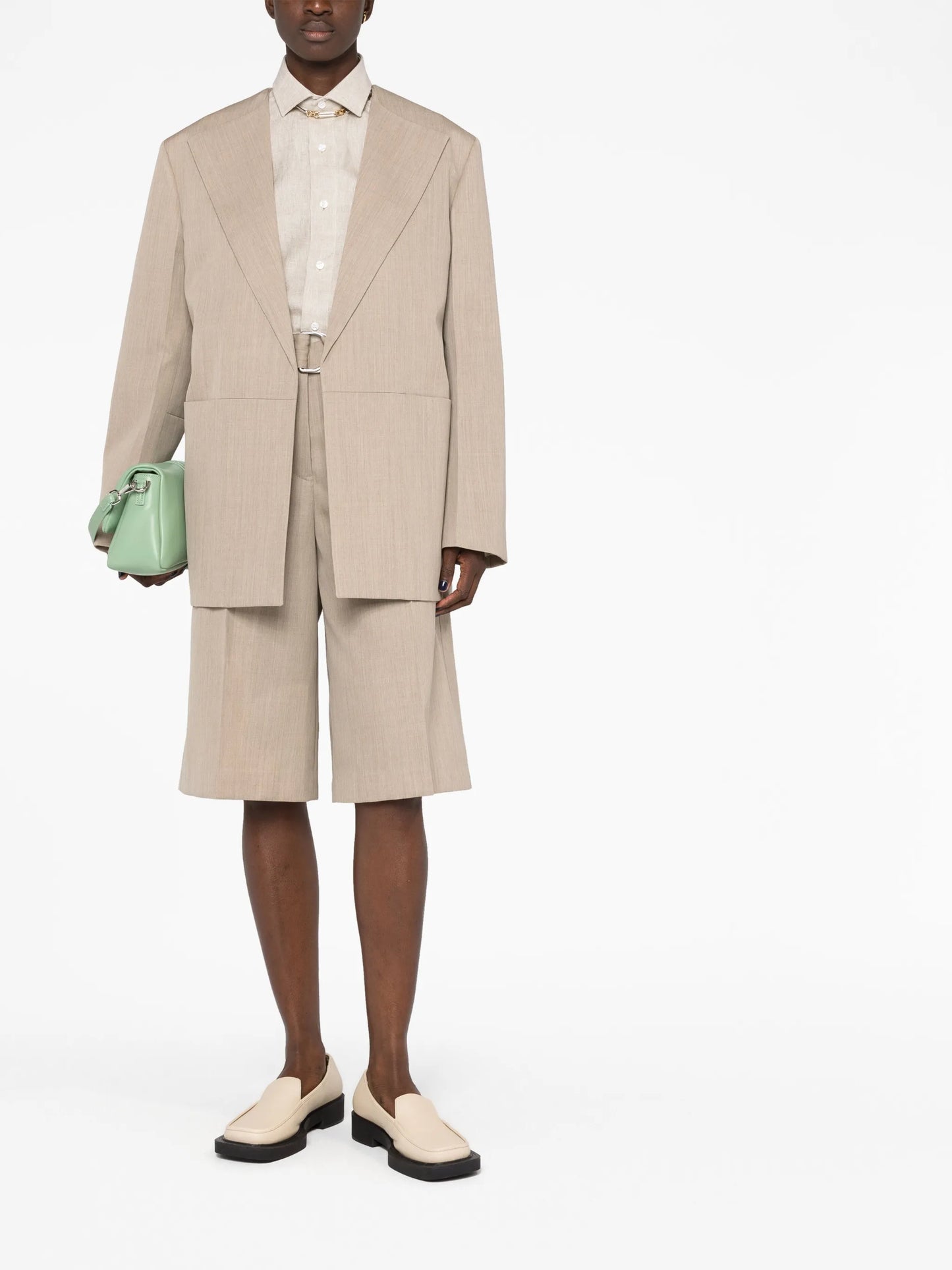 single-breasted oversized blazer