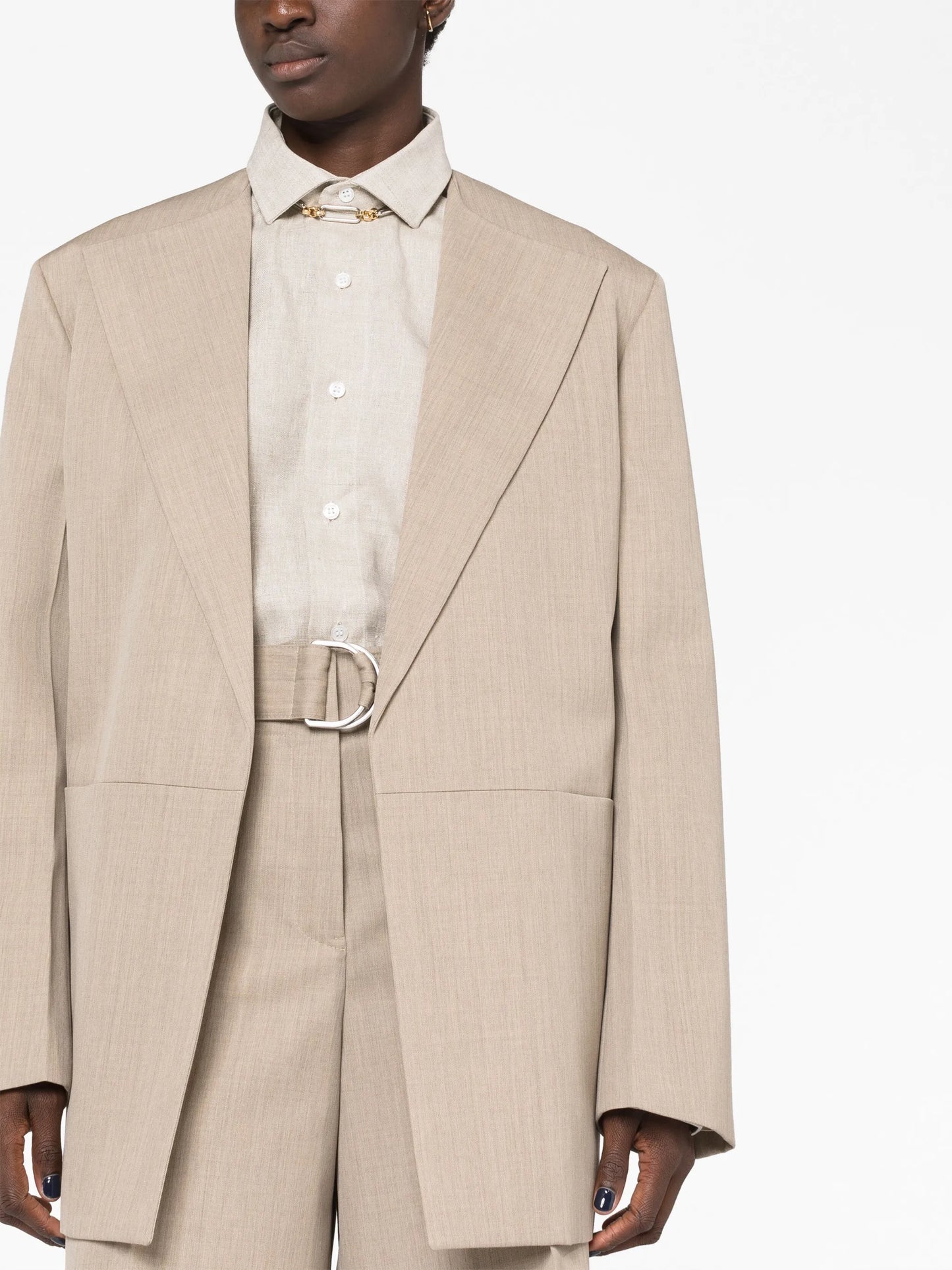 single-breasted oversized blazer