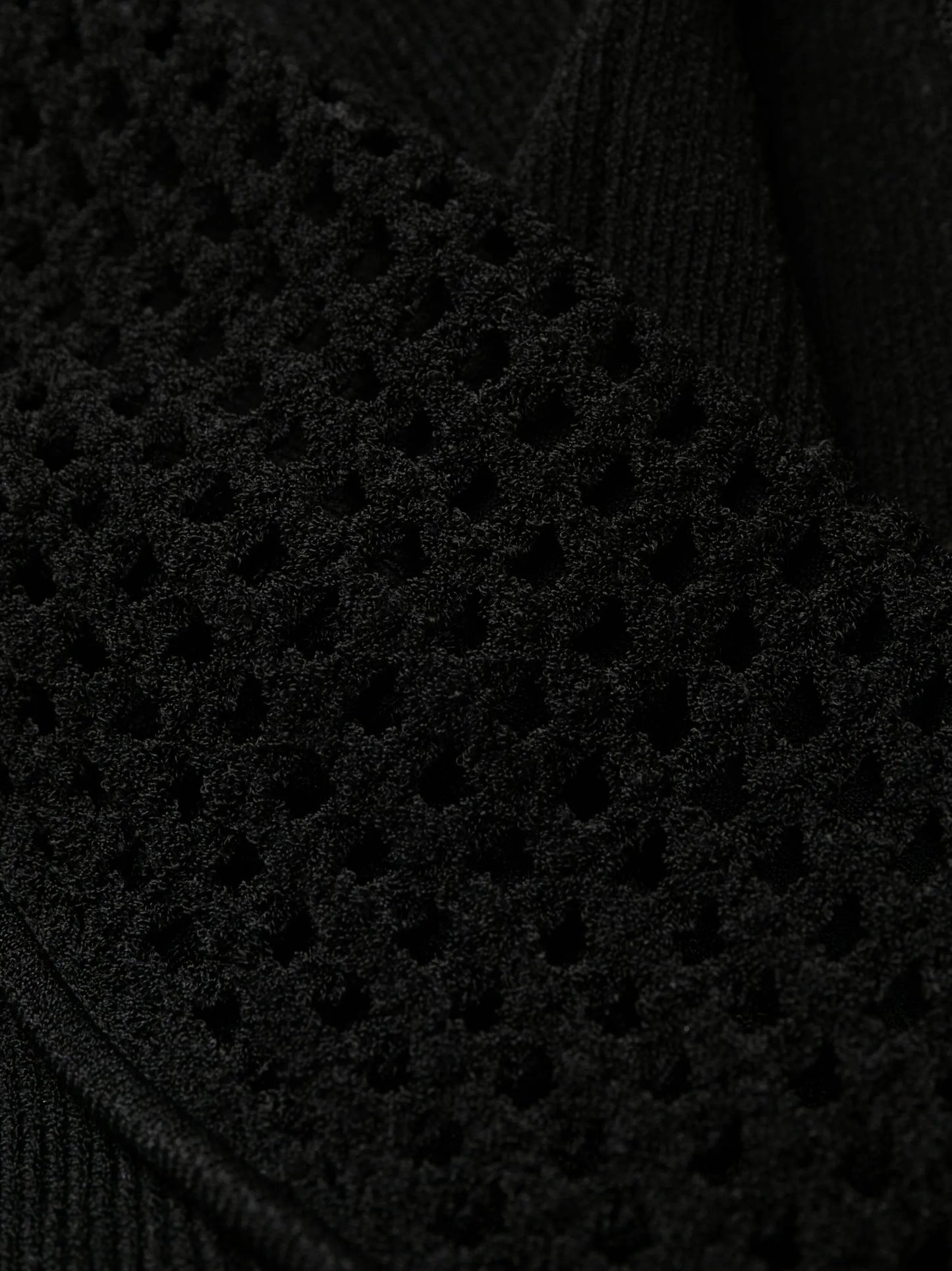 button-embellished cutout open-knit midi dress