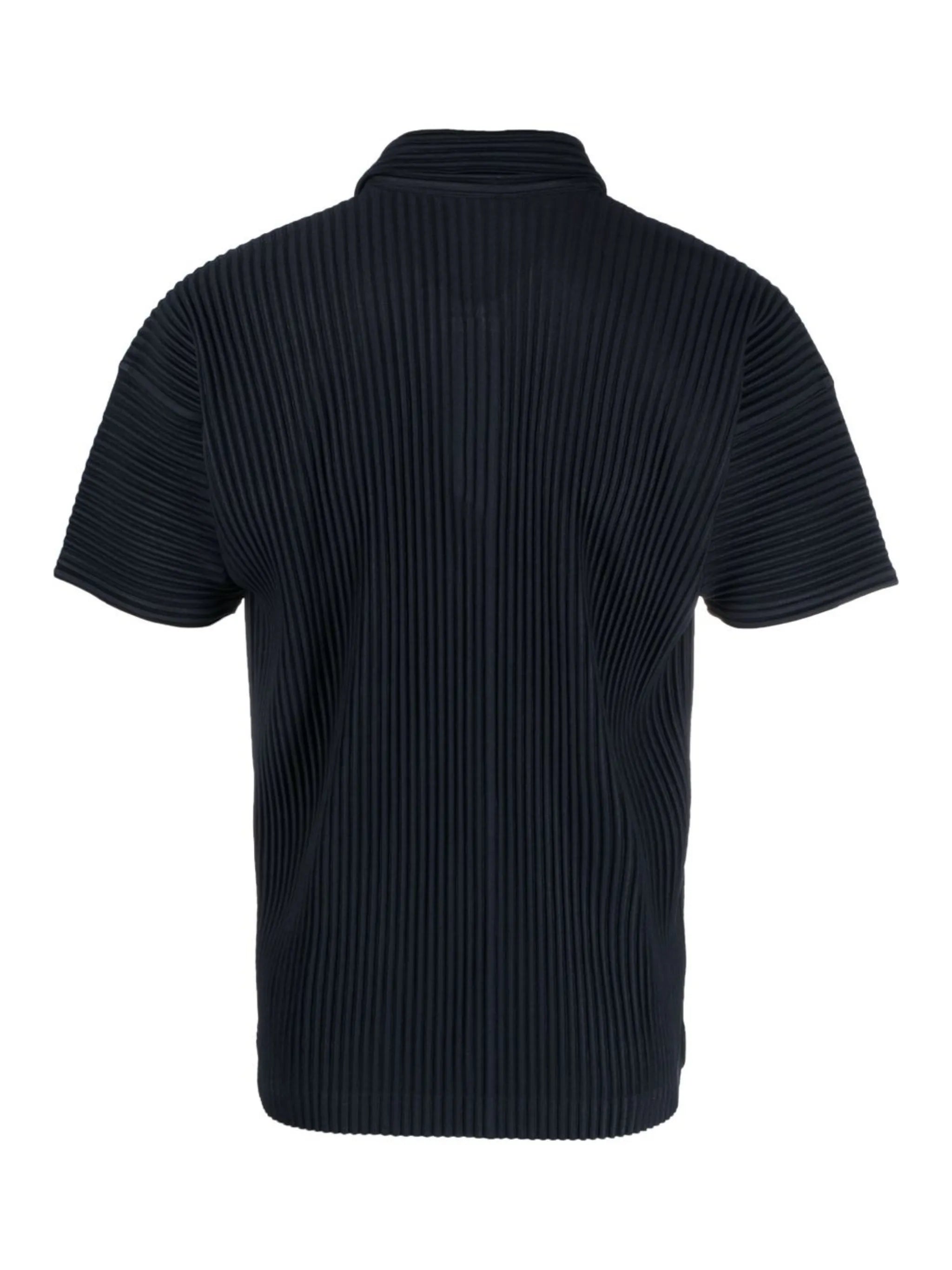 plissé short-sleeve polo shirt